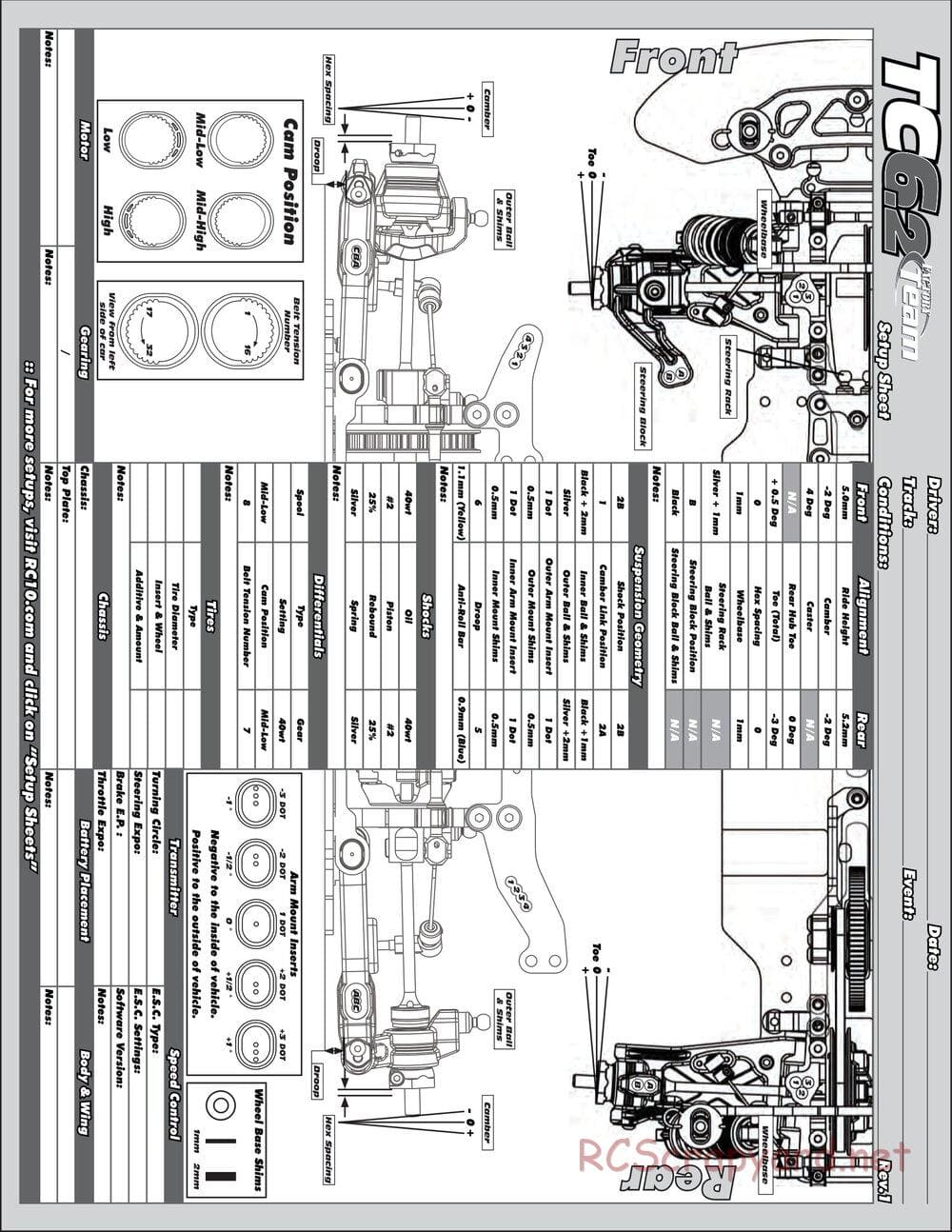 Team Associated - TC6.2 Factory Team - Manual - Page 39