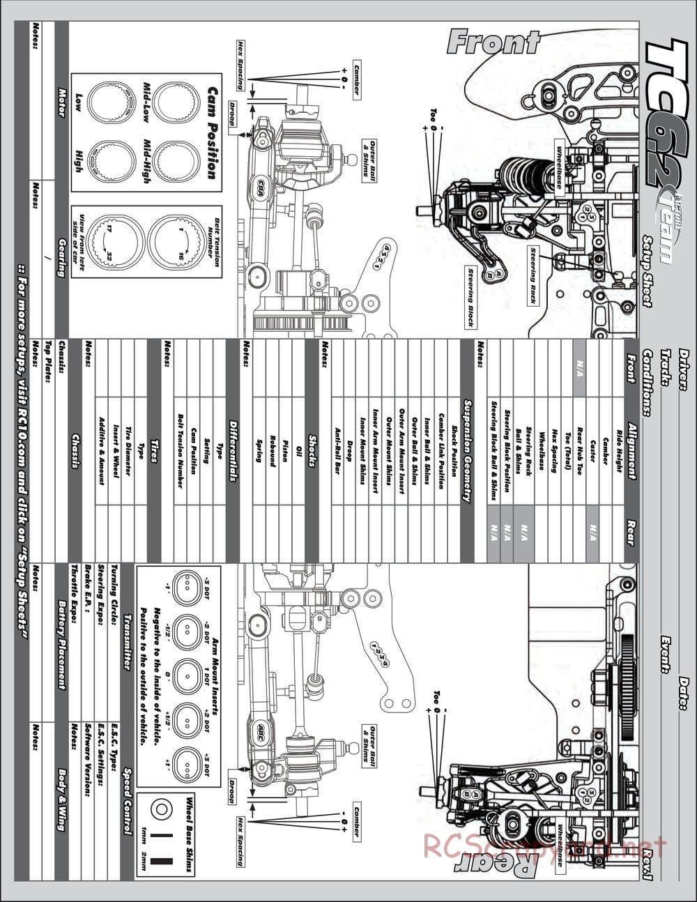 Team Associated - TC6.2 Factory Team - Manual - Page 41