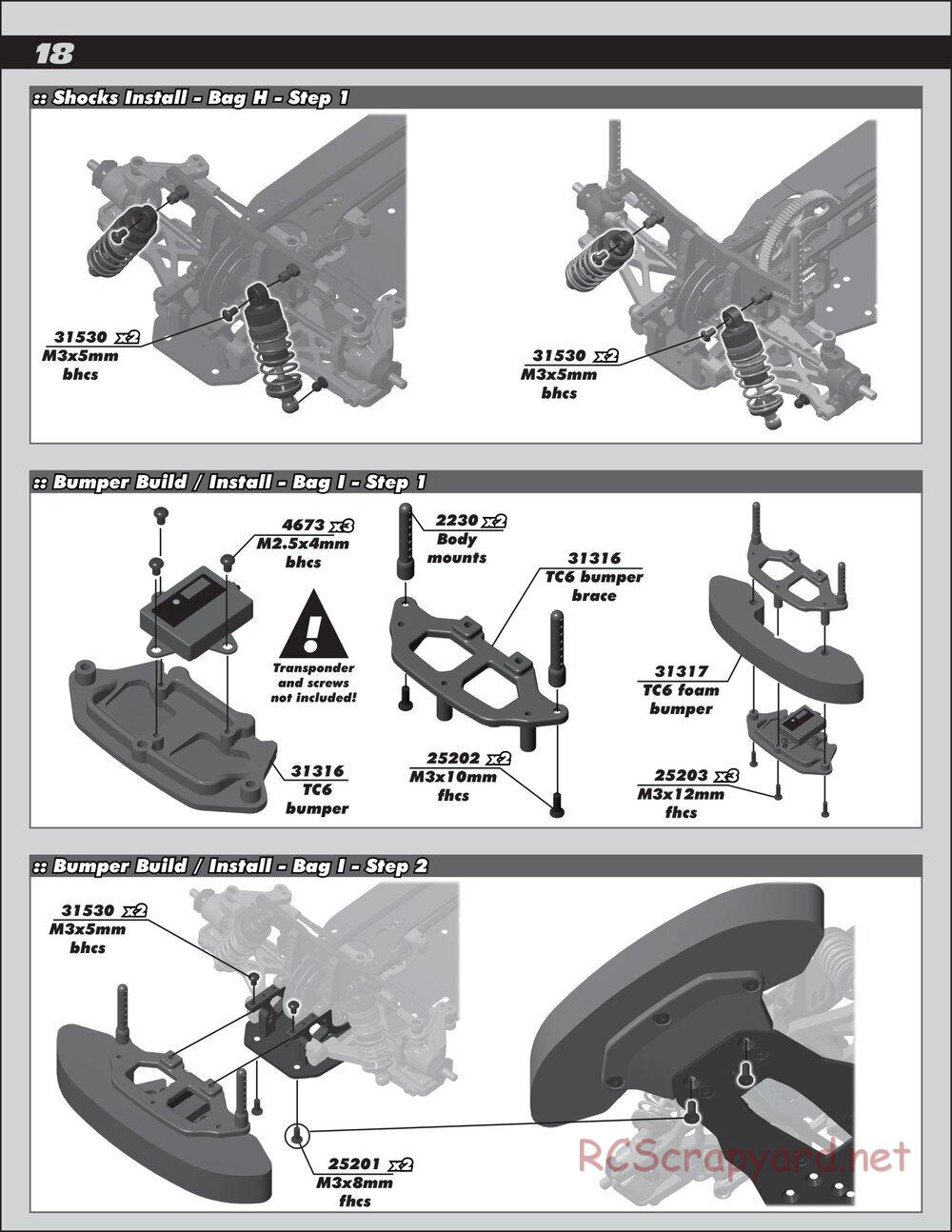 Team Associated - TC6 Factory Team - Manual - Page 18