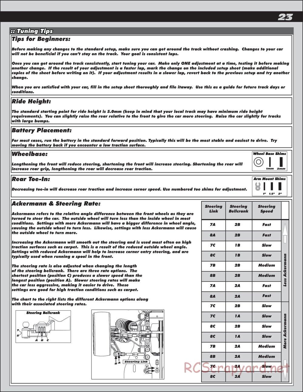 Team Associated - TC6 Factory Team - Manual - Page 23