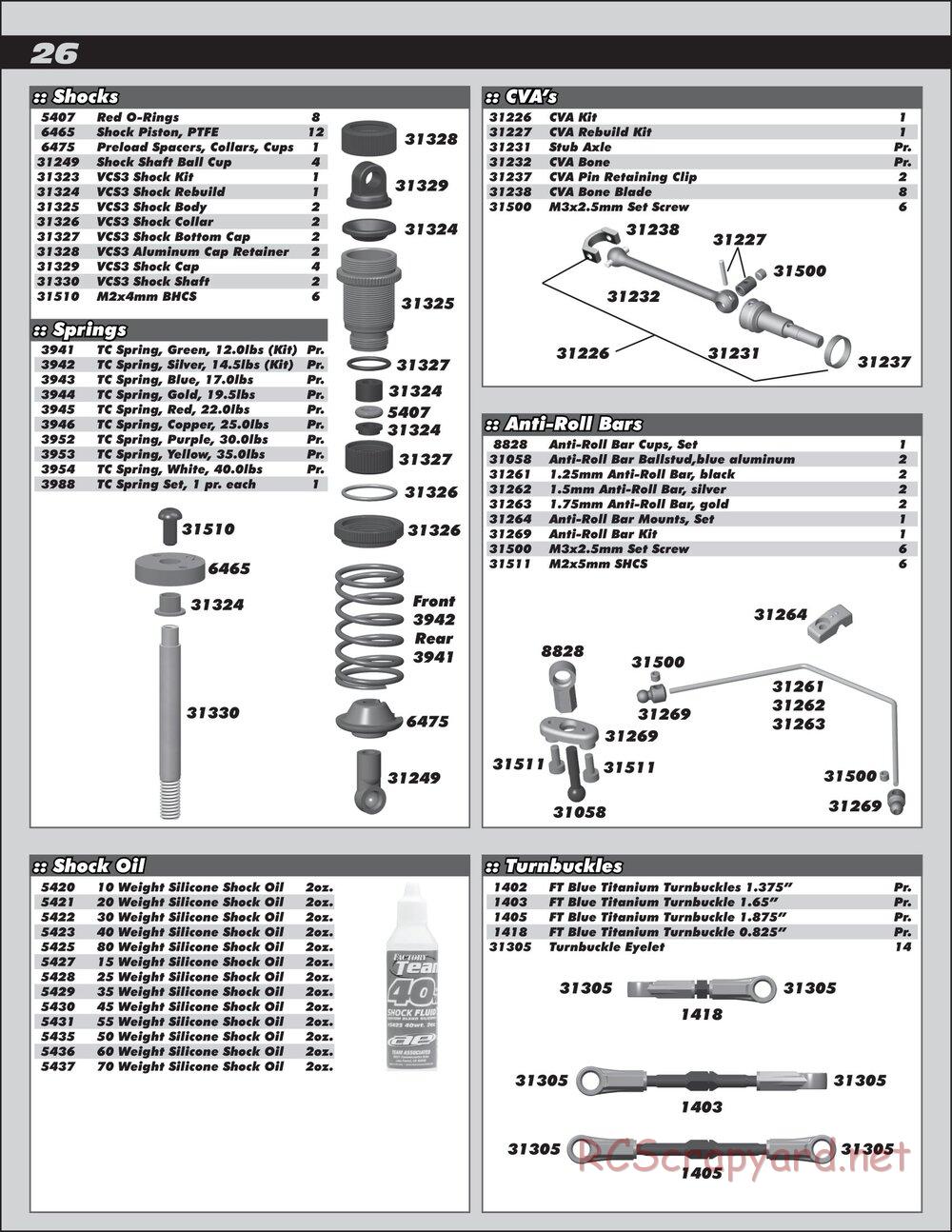 Team Associated - TC6 Factory Team - Manual - Page 26