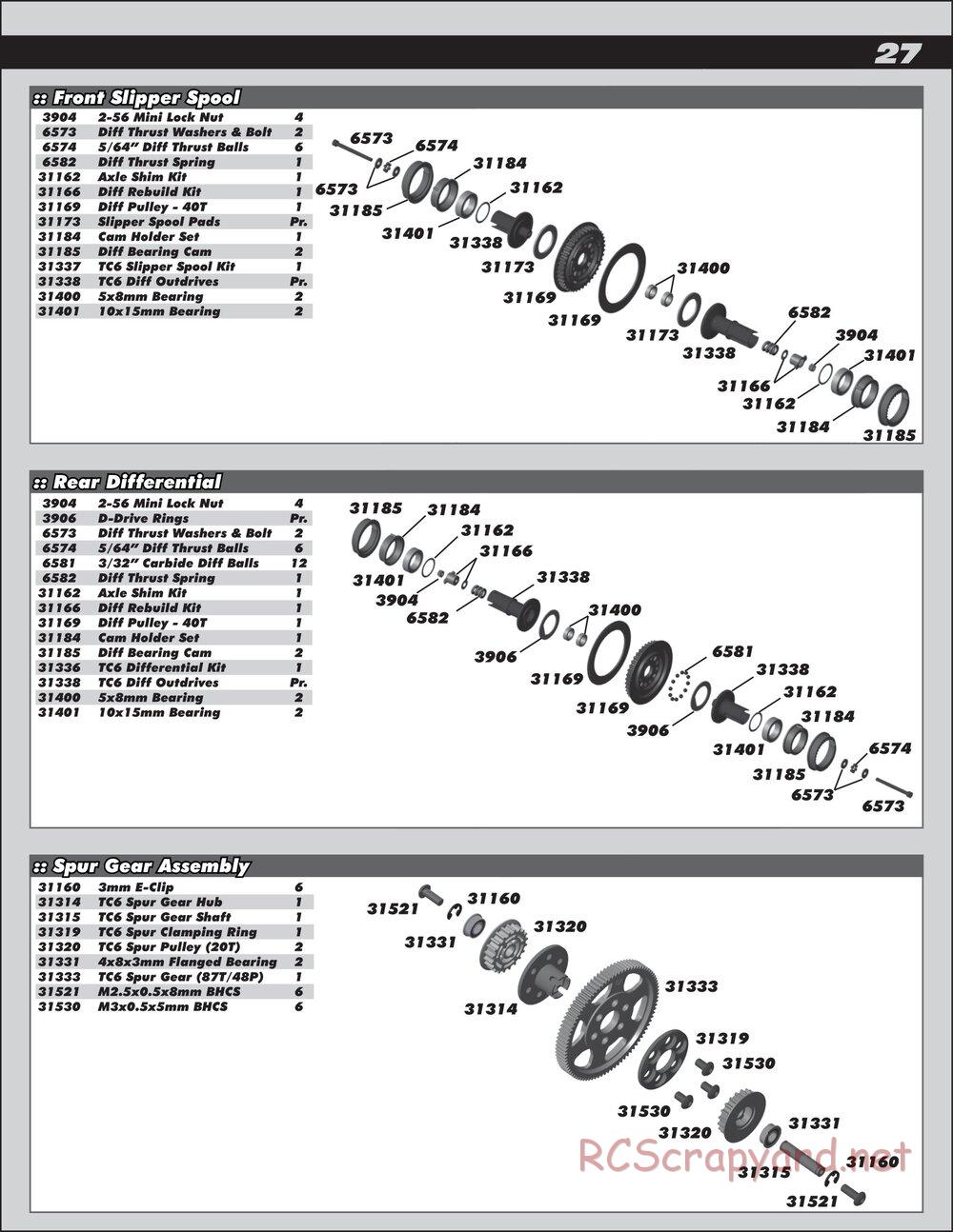 Team Associated - TC6 Factory Team - Manual - Page 27