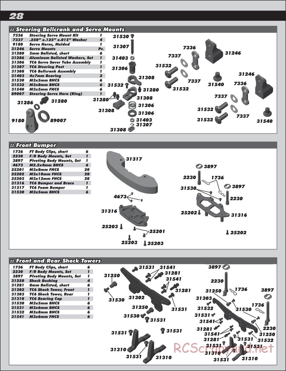 Team Associated - TC6 Factory Team - Manual - Page 28