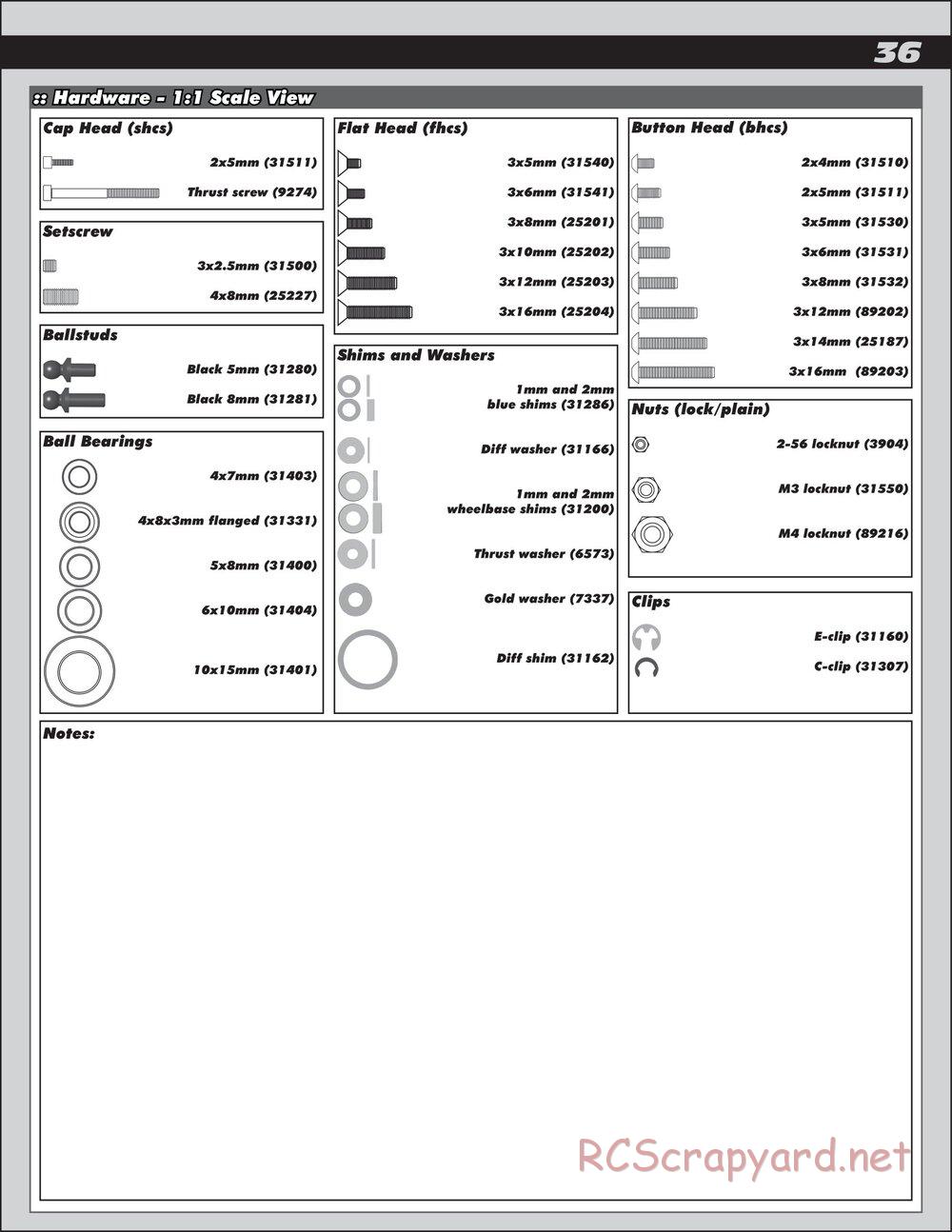 Team Associated - TC6 Factory Team - Manual - Page 36