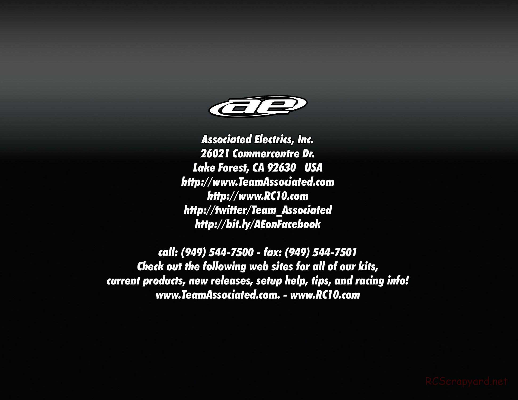 Team Associated - TC6 Factory Team - Manual - Page 38