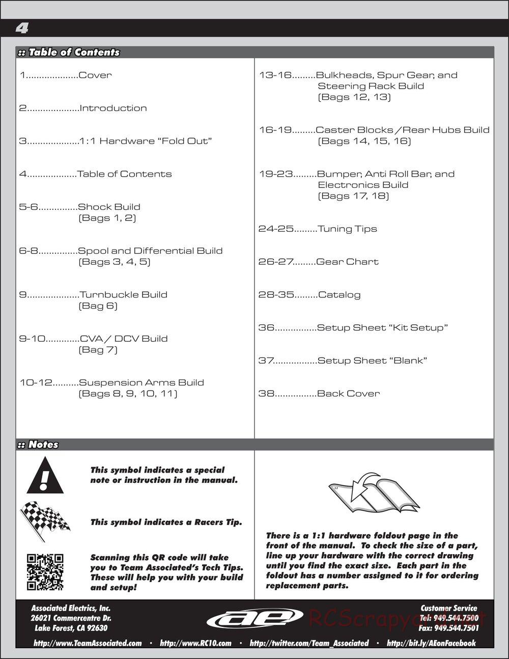 Team Associated - TC7.1 Factory Team - Manual - Page 4