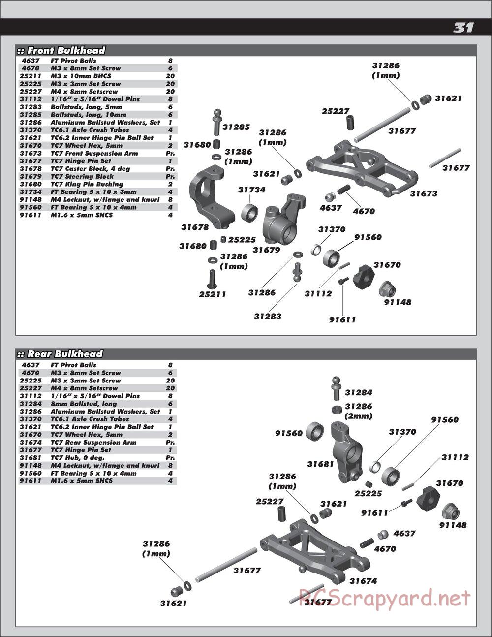 Team Associated - TC7.1 Factory Team - Manual - Page 31