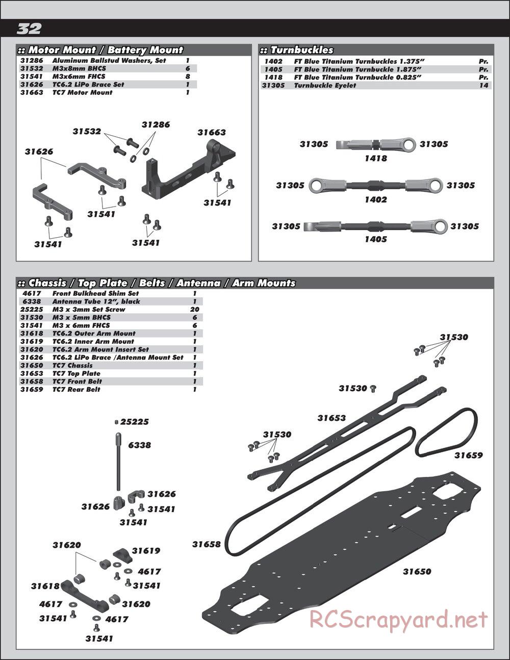 Team Associated - TC7.1 Factory Team - Manual - Page 32