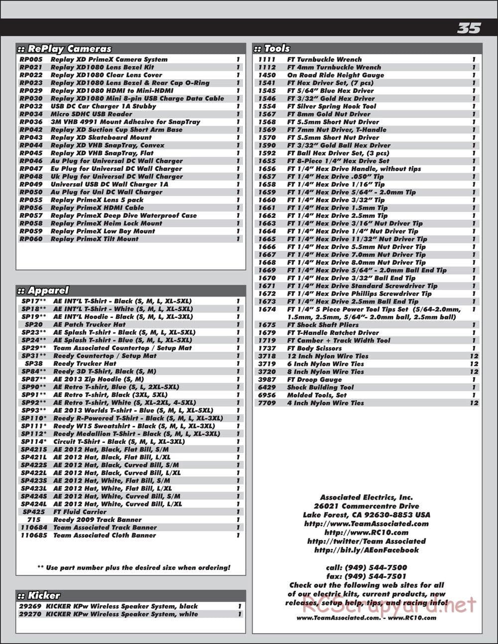 Team Associated - TC7.1 Factory Team - Manual - Page 35