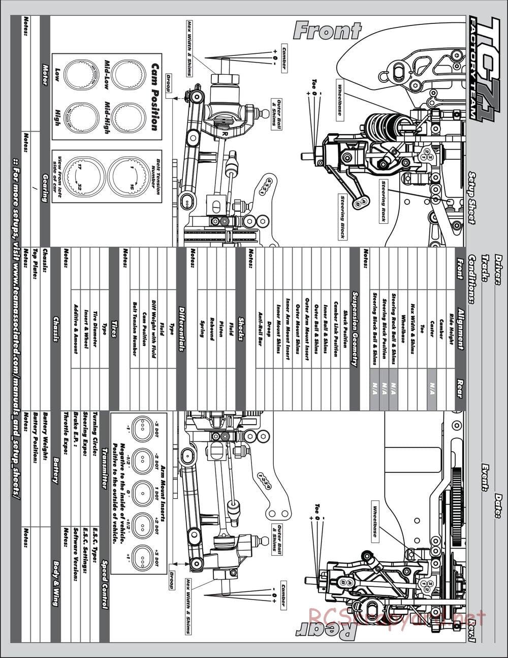 Team Associated - TC7.1 Factory Team - Manual - Page 37