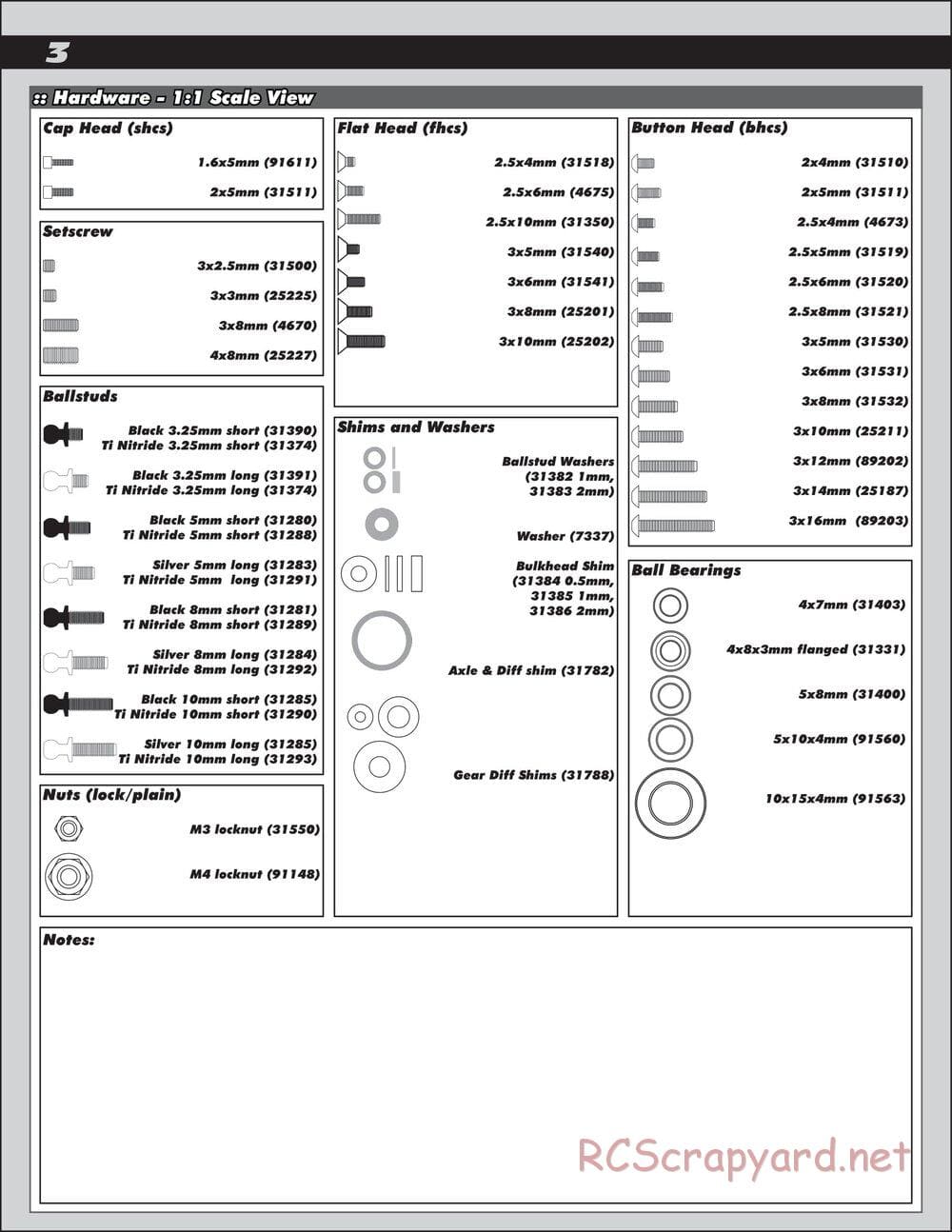 Team Associated - TC7.2 Factory Team - Manual - Page 3