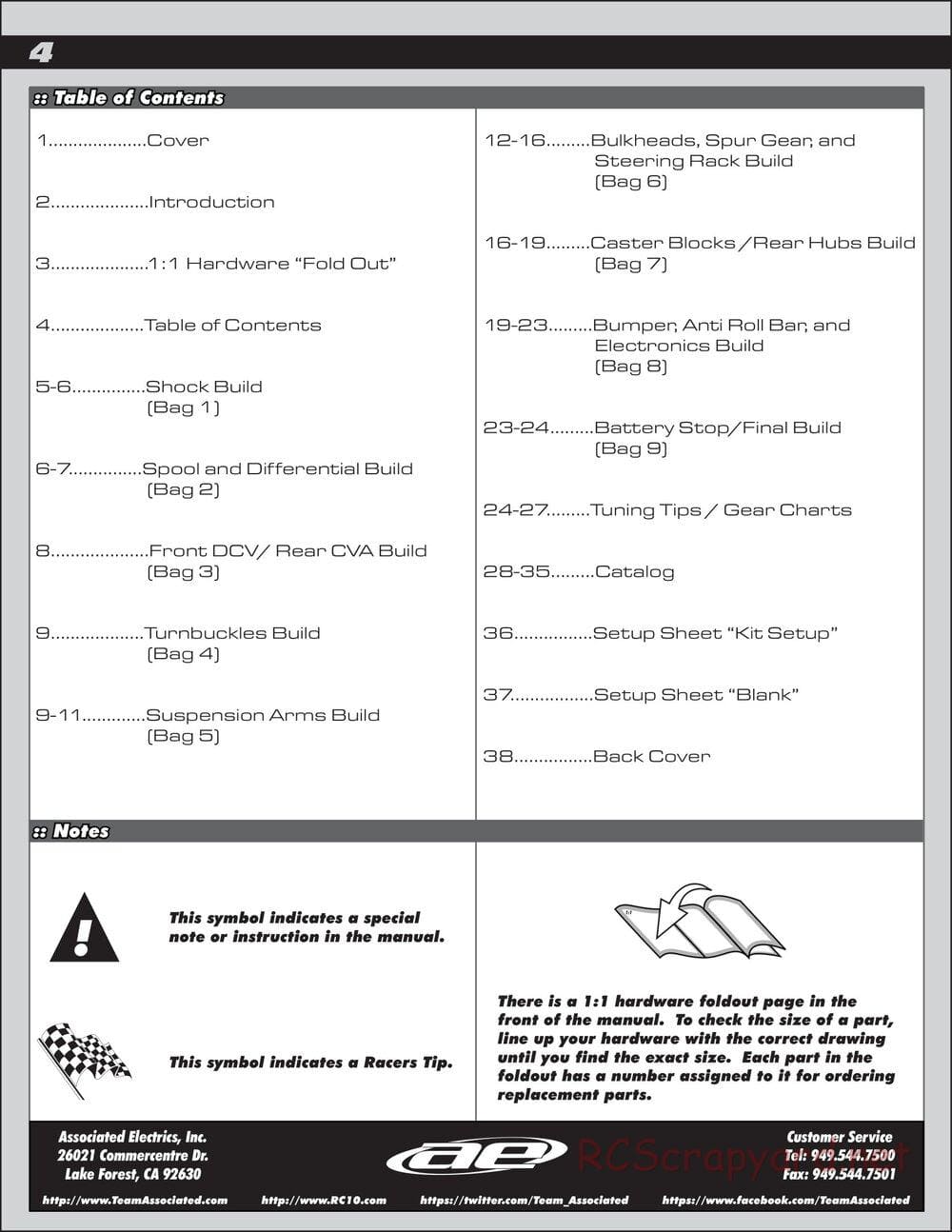 Team Associated - TC7.2 Factory Team - Manual - Page 4