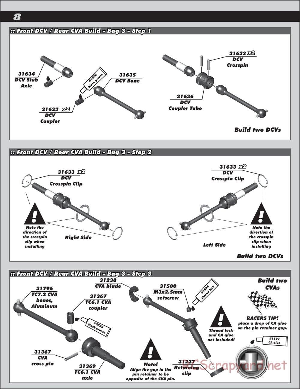 Team Associated - TC7.2 Factory Team - Manual - Page 8