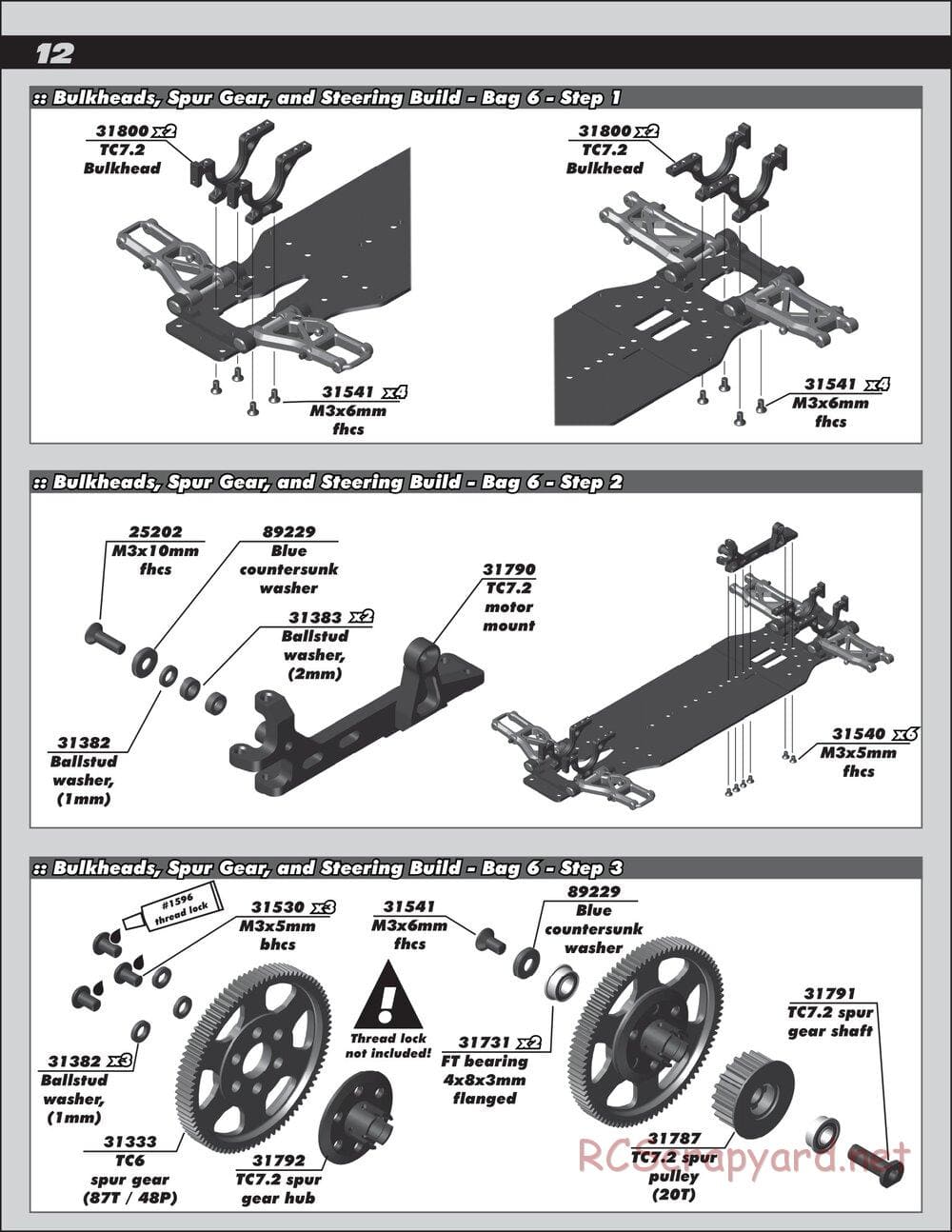 Team Associated - TC7.2 Factory Team - Manual - Page 12