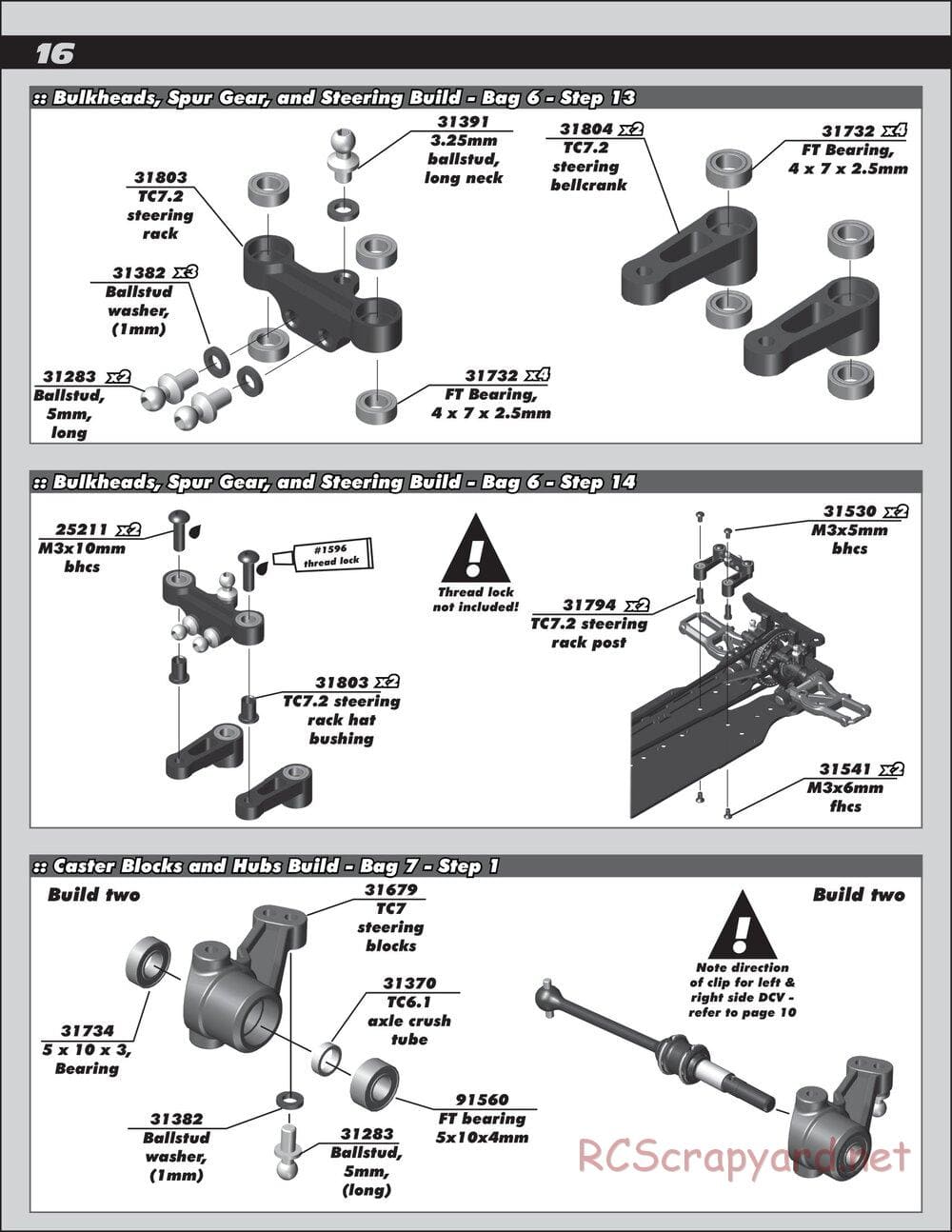 Team Associated - TC7.2 Factory Team - Manual - Page 16