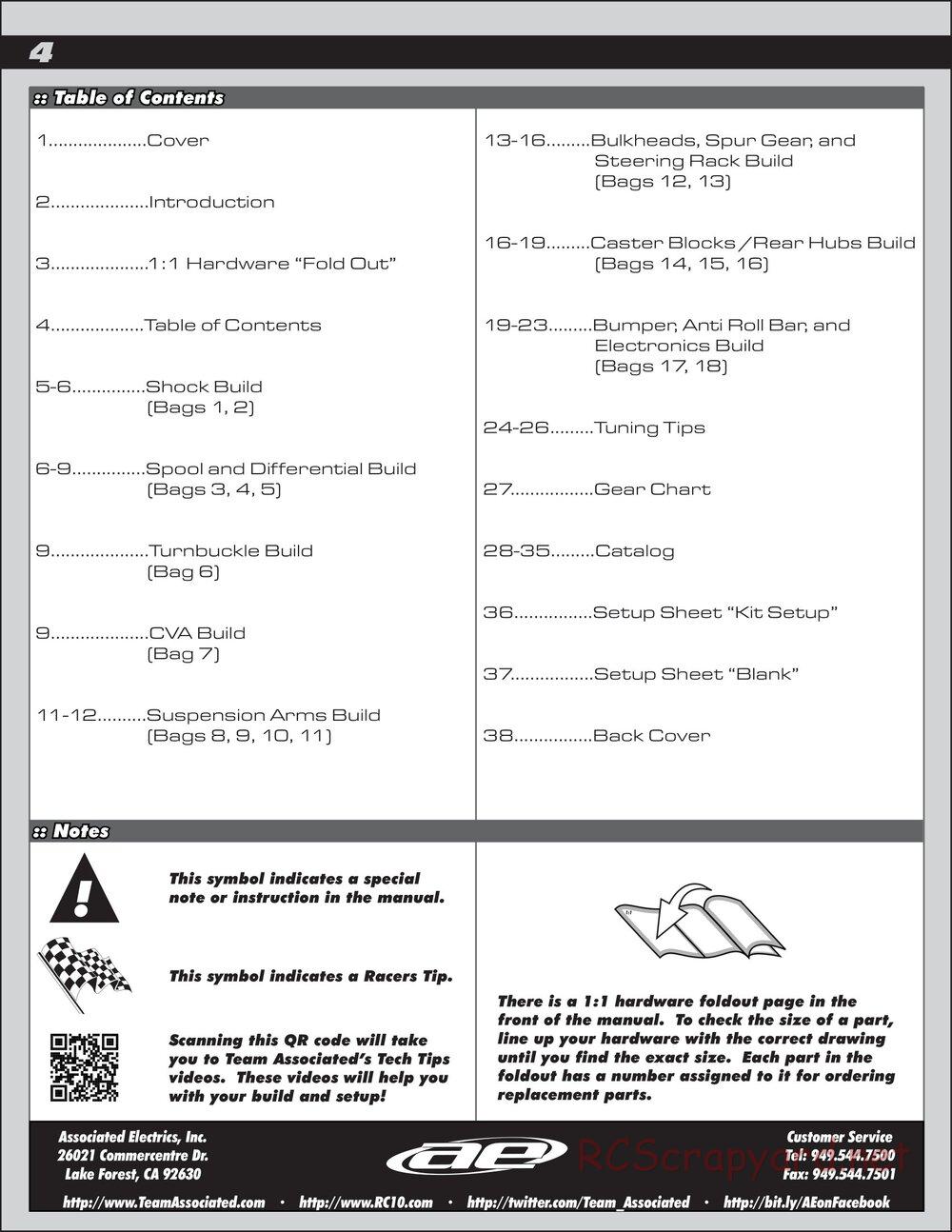 Team Associated - TC7 Factory Team - Manual - Page 4