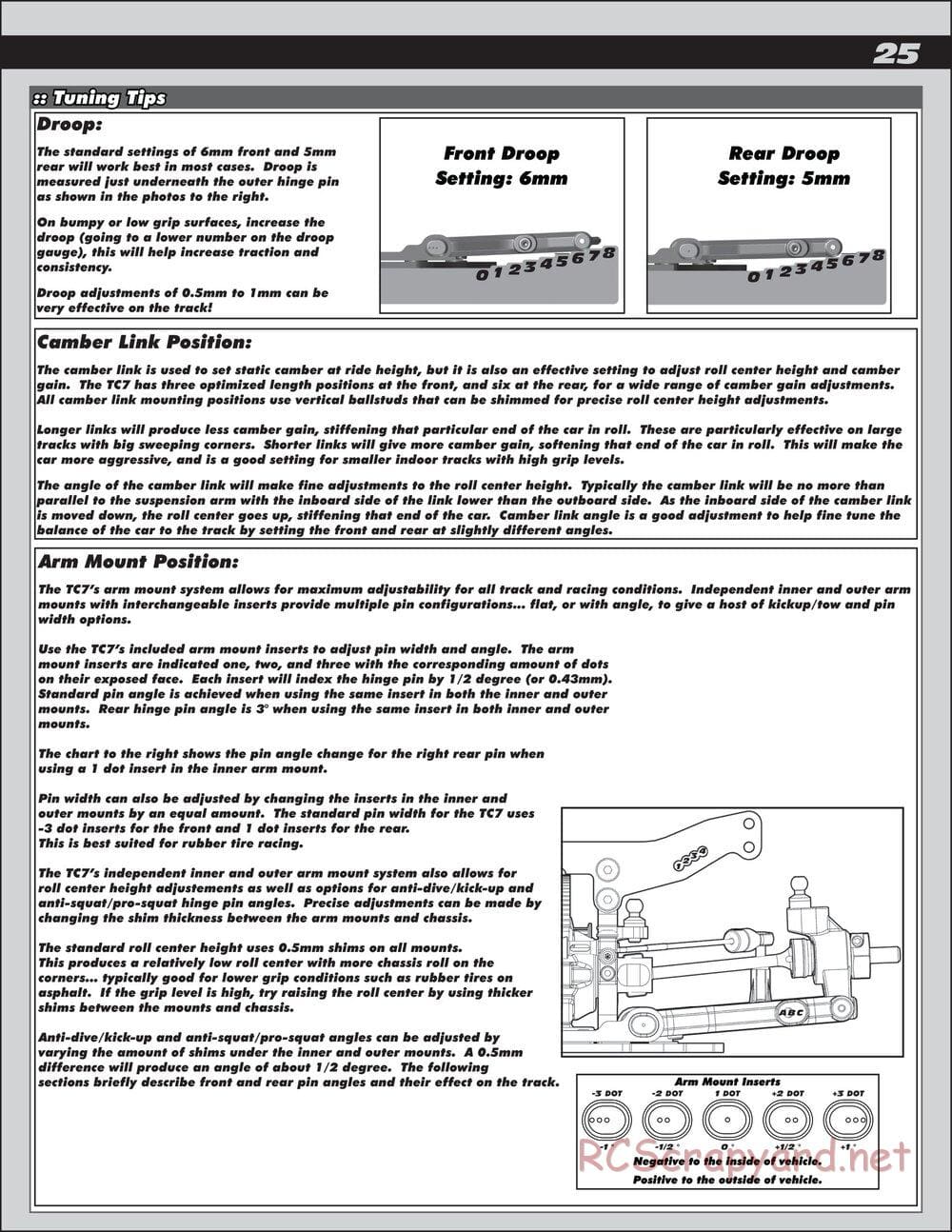 Team Associated - TC7 Factory Team - Manual - Page 25