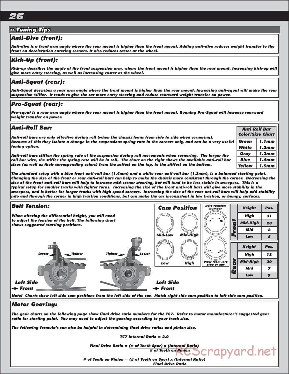 Team Associated - TC7 Factory Team - Manual - Page 26