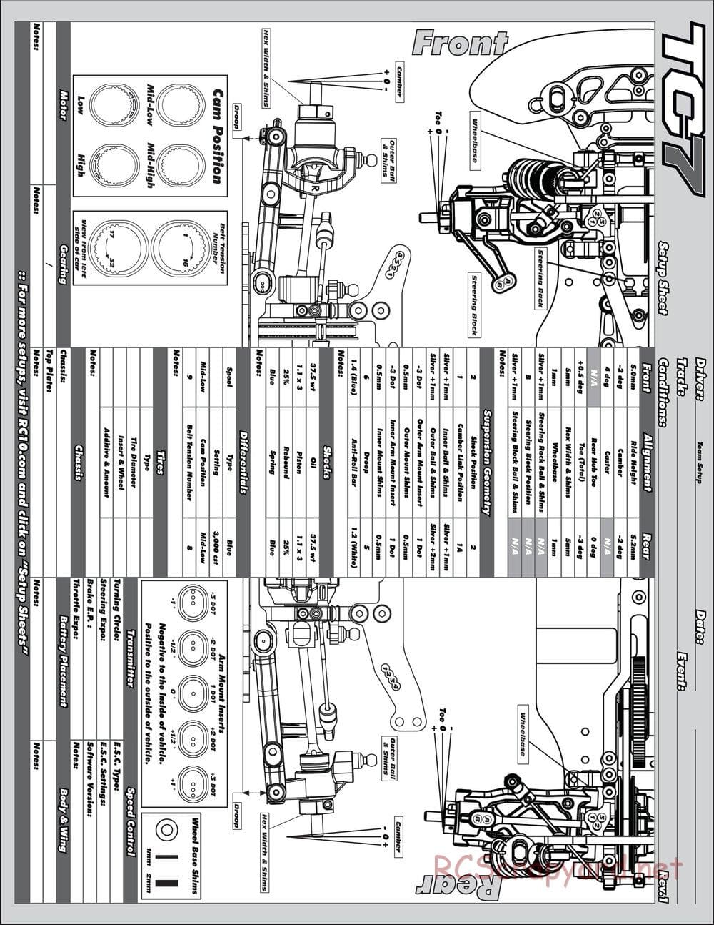 Team Associated - TC7 Factory Team - Manual - Page 36