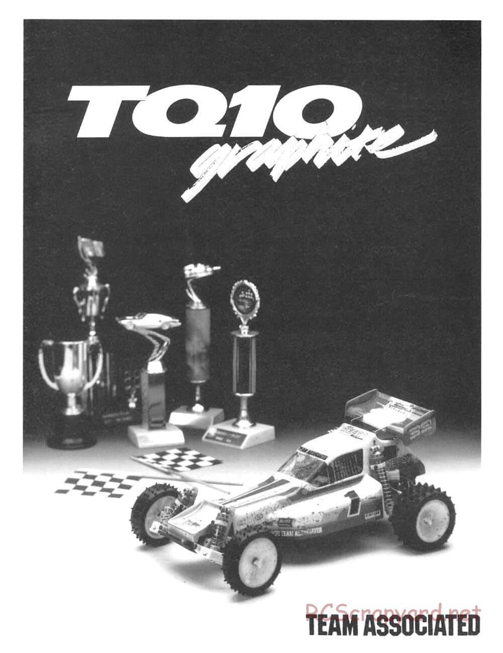 Team Associated - TQ10 Graphite - Manual - Page 1