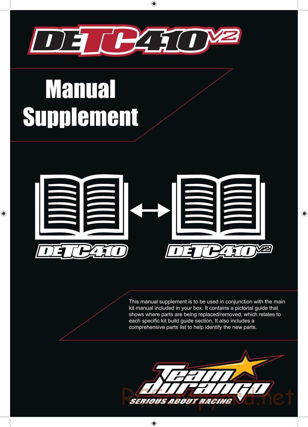 Durango - DETC410 V2 - Manual Supplement - Page 1