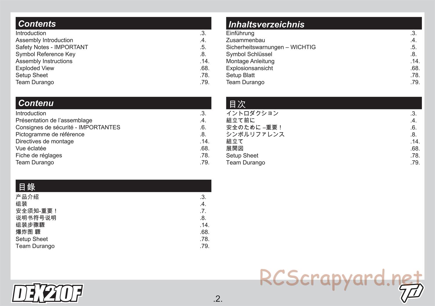 Durango - DEX210F - Manual - Page 2