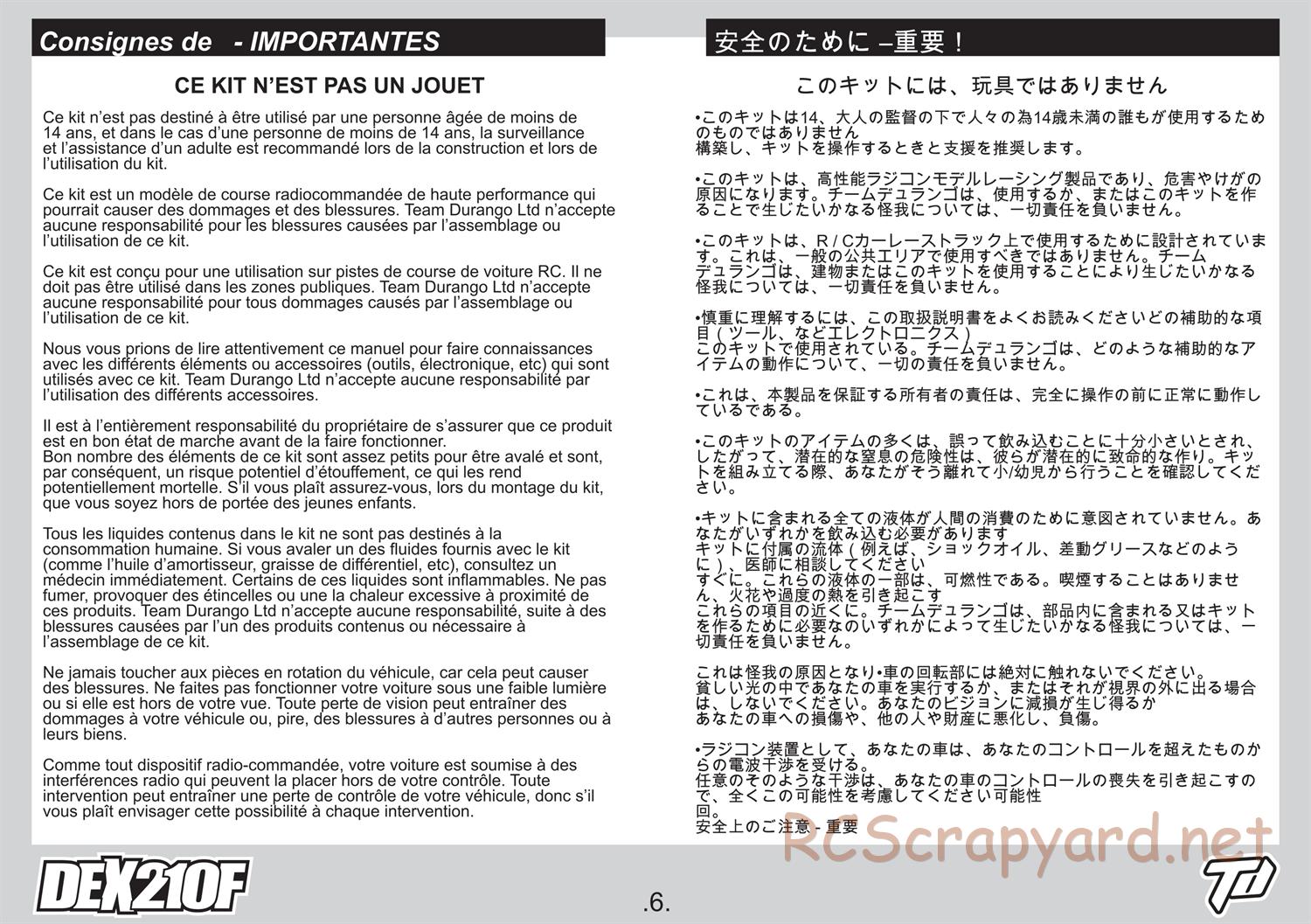 Durango - DEX210F - Manual - Page 6