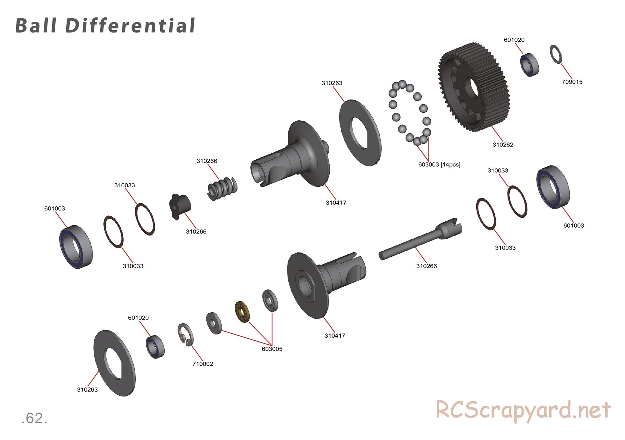 Durango - DEX210 V3 - Exploded View - Parts List - Page 62