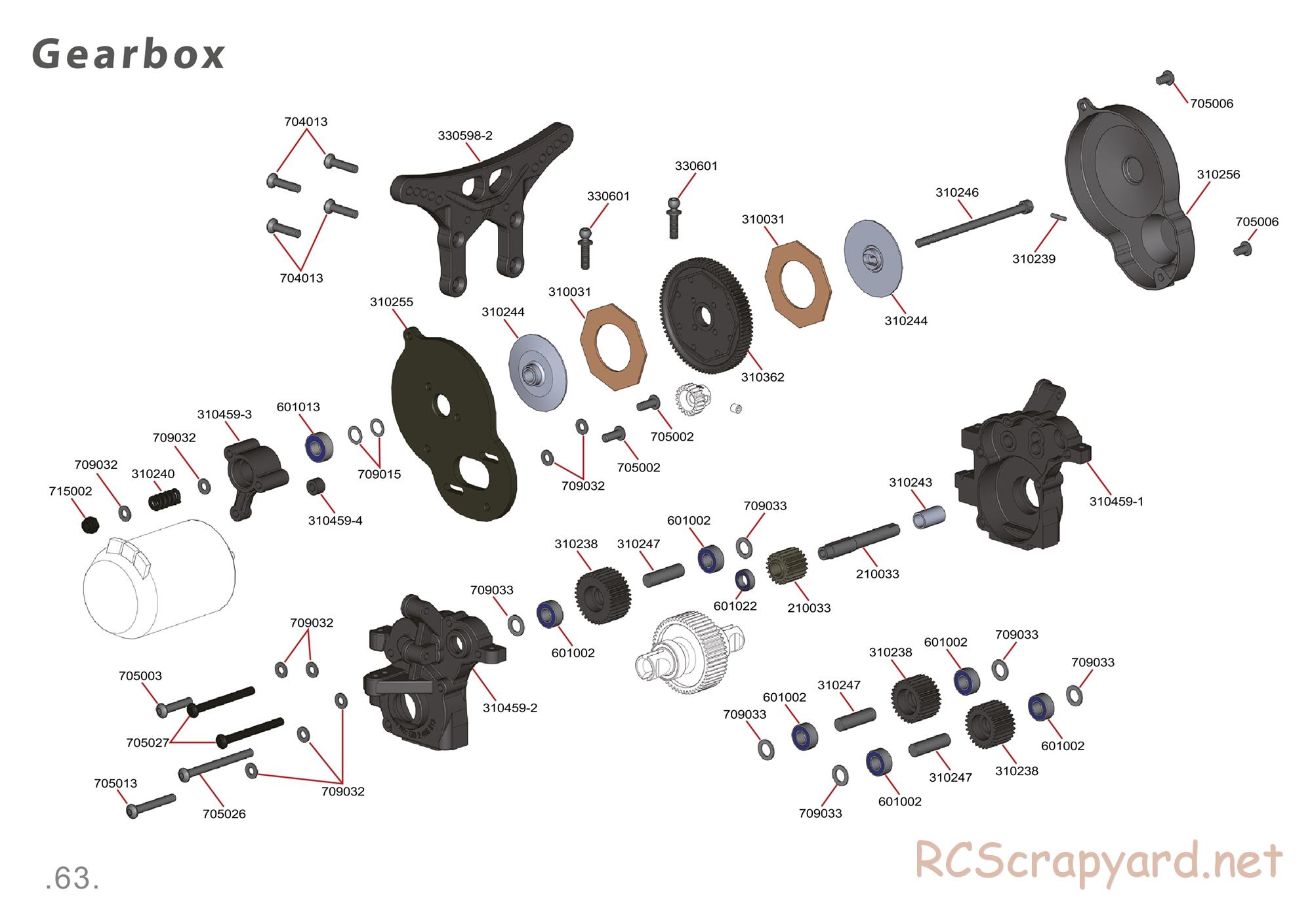Durango - DEX210 V3 - Exploded View - Parts List - Page 63