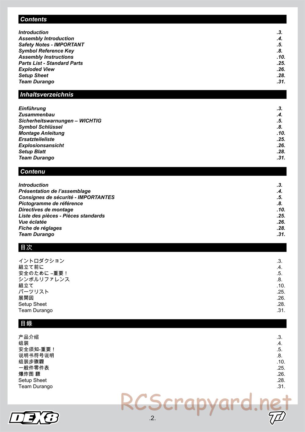Durango - DEX8 - Manual - Page 2