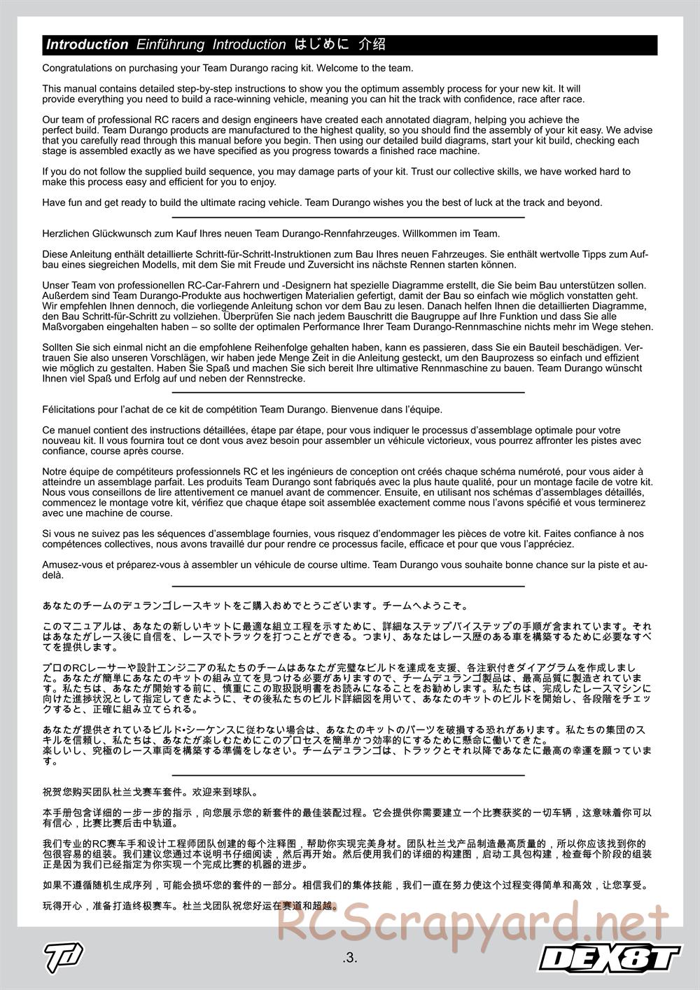 Durango - DEX8T - Manual - Page 3