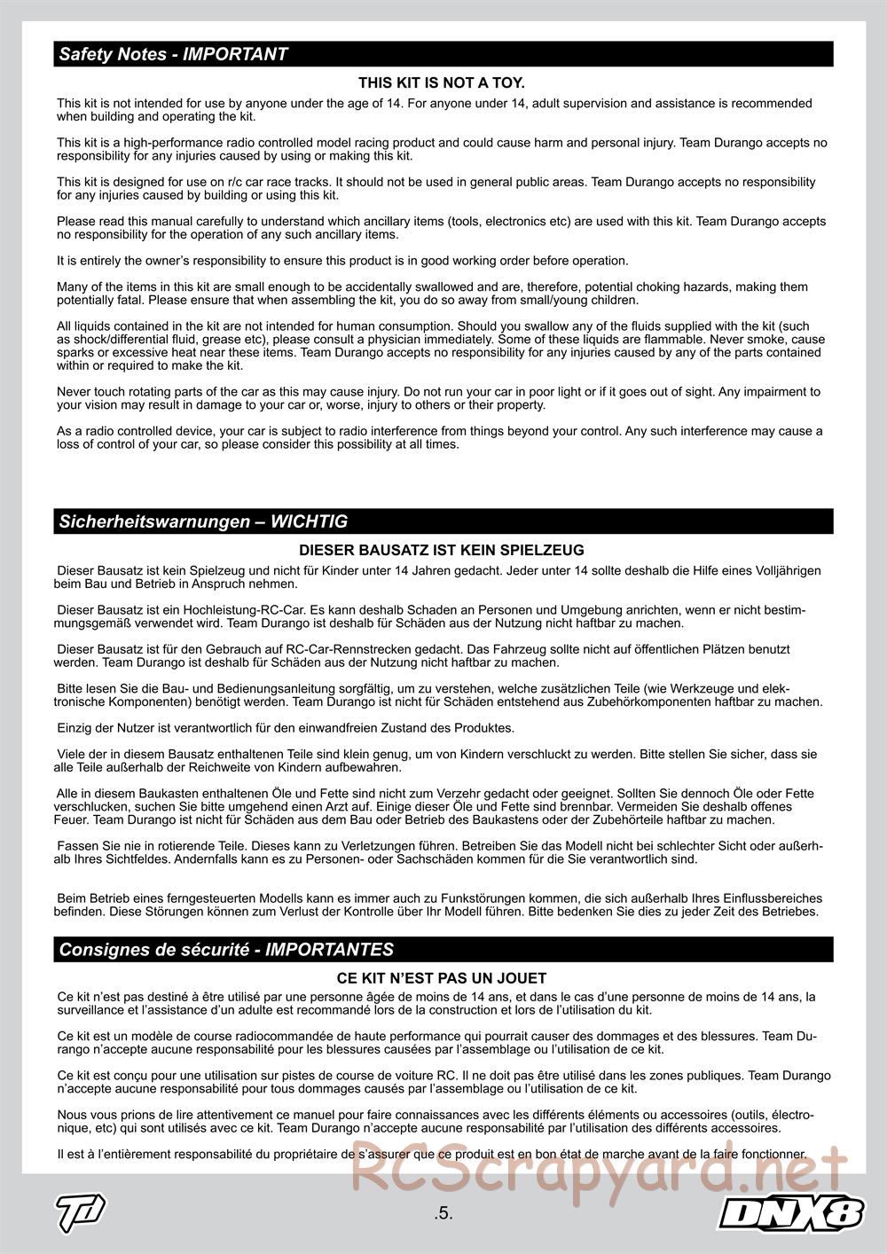 Durango - DNX8 - Manual - Page 5