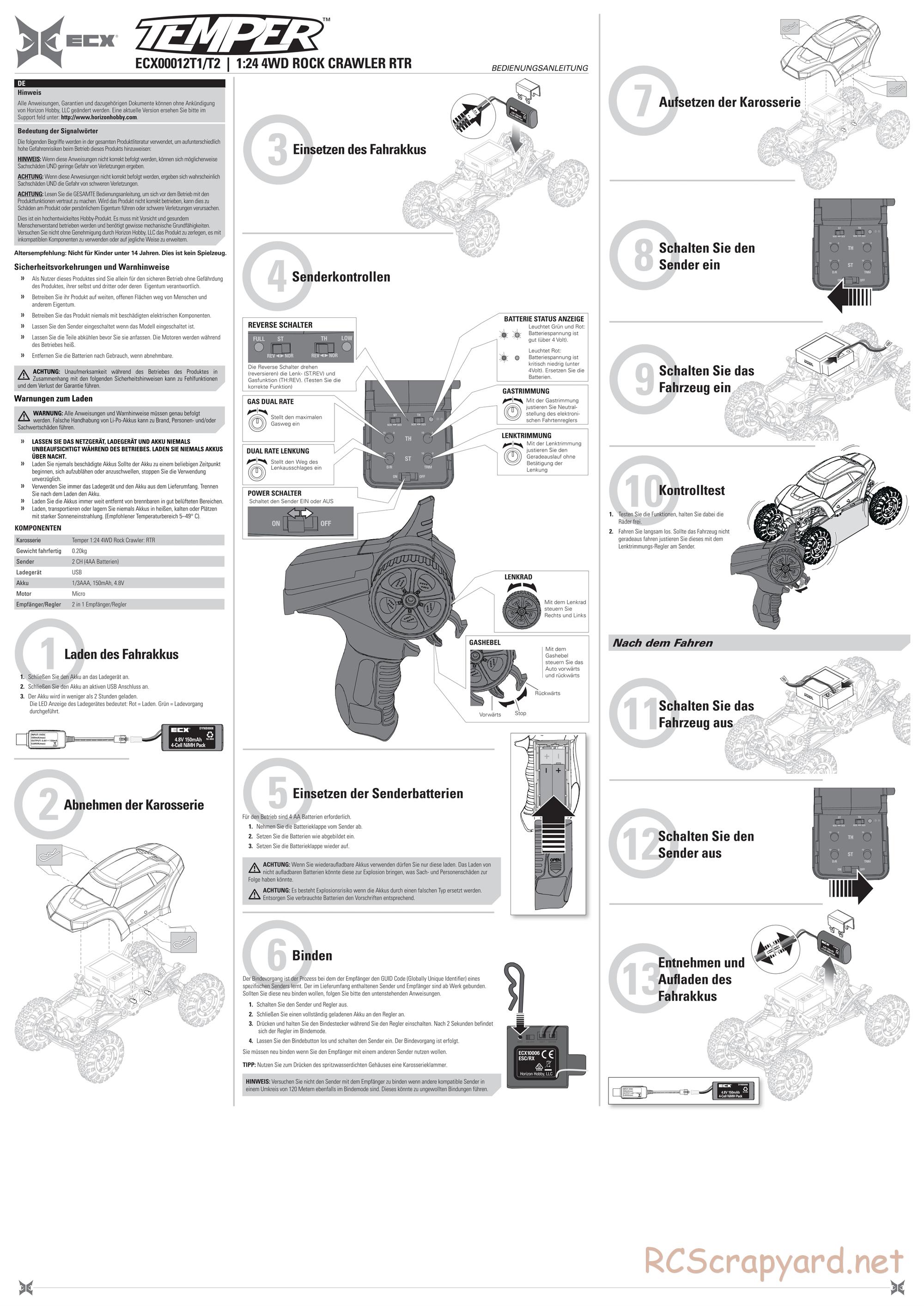 ECX - Temper 4WD - Manual - Page 2