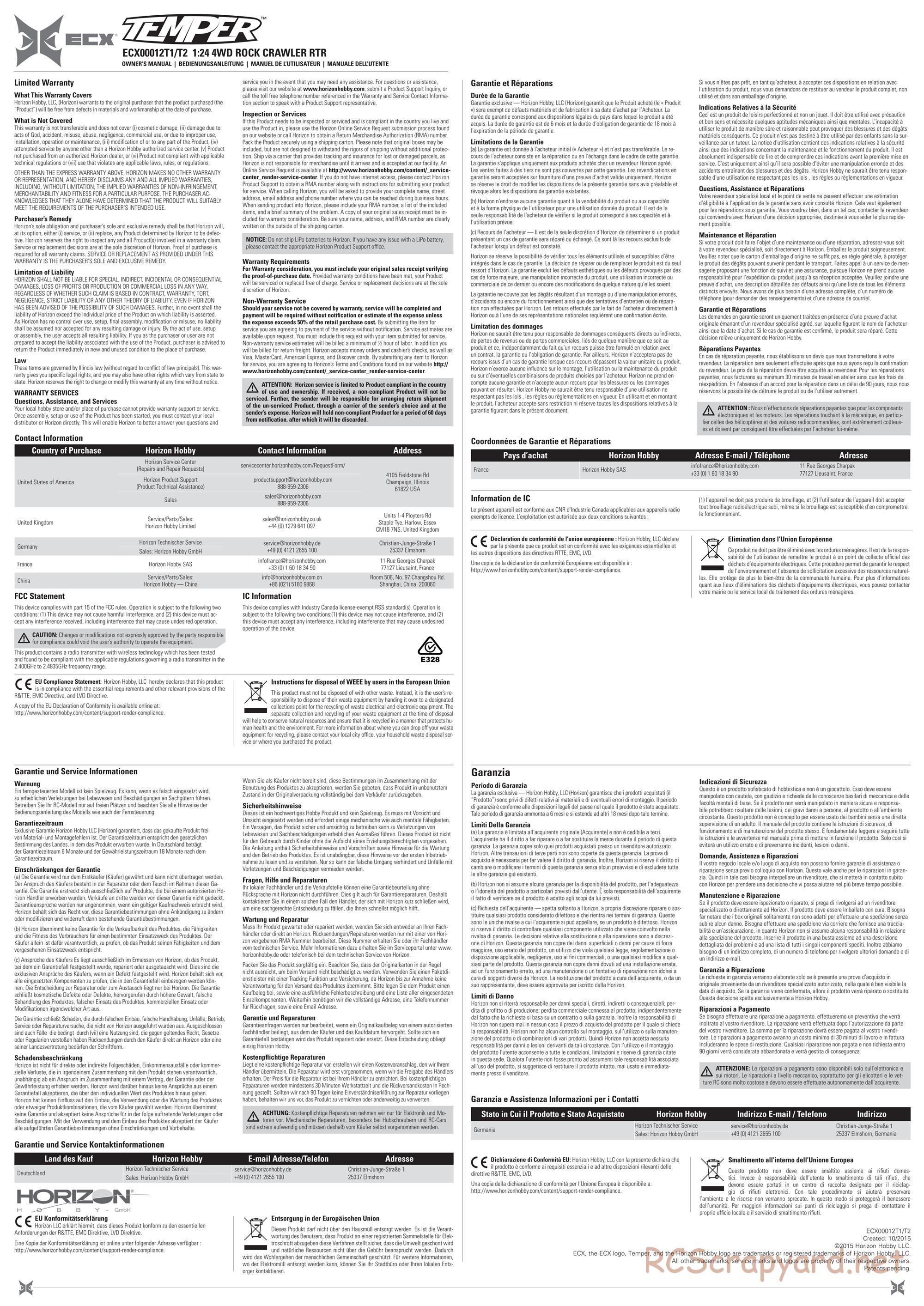 ECX - Temper 4WD - Manual - Page 6