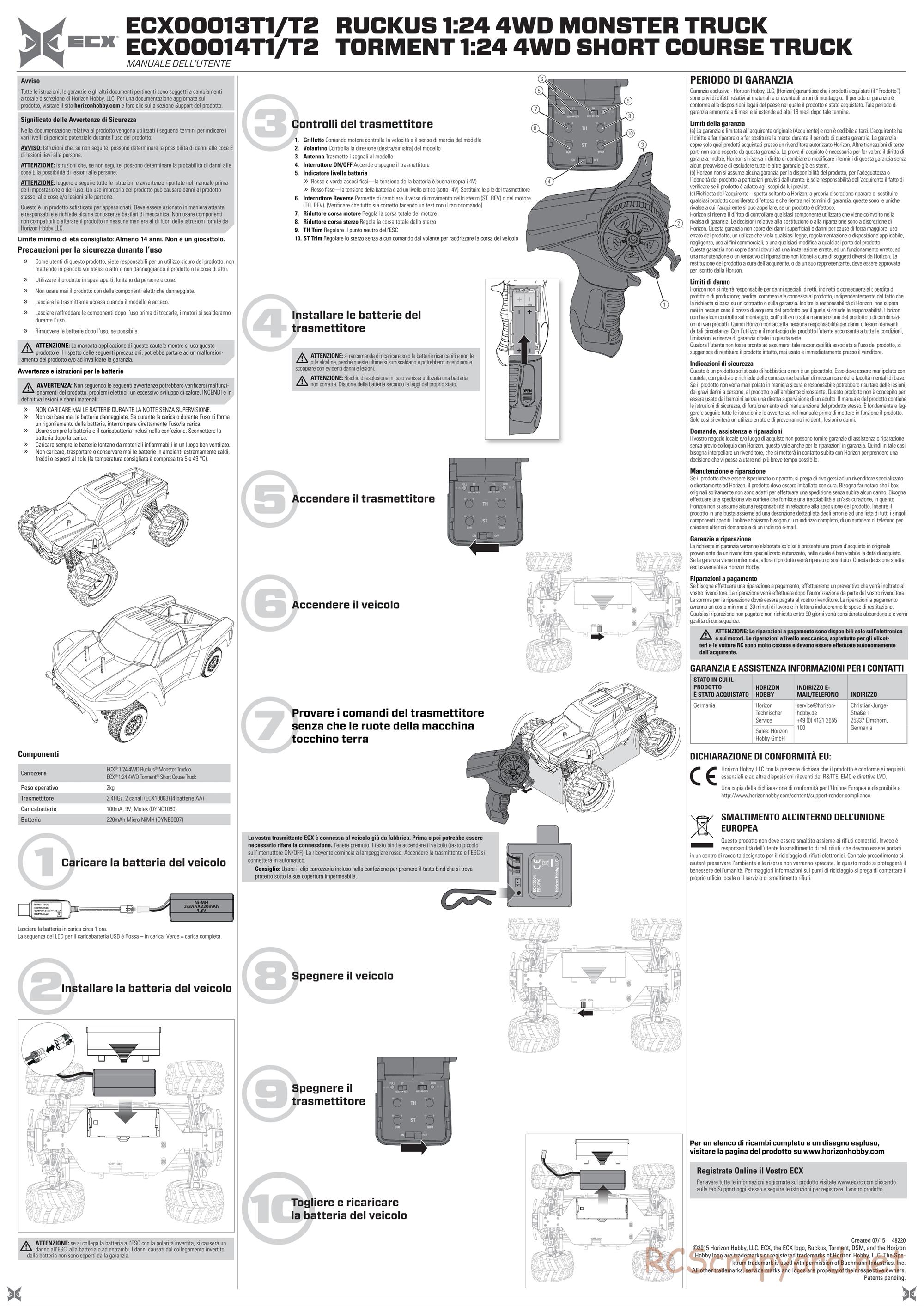 ECX - Ruckus 4WD - Manual - Page 4