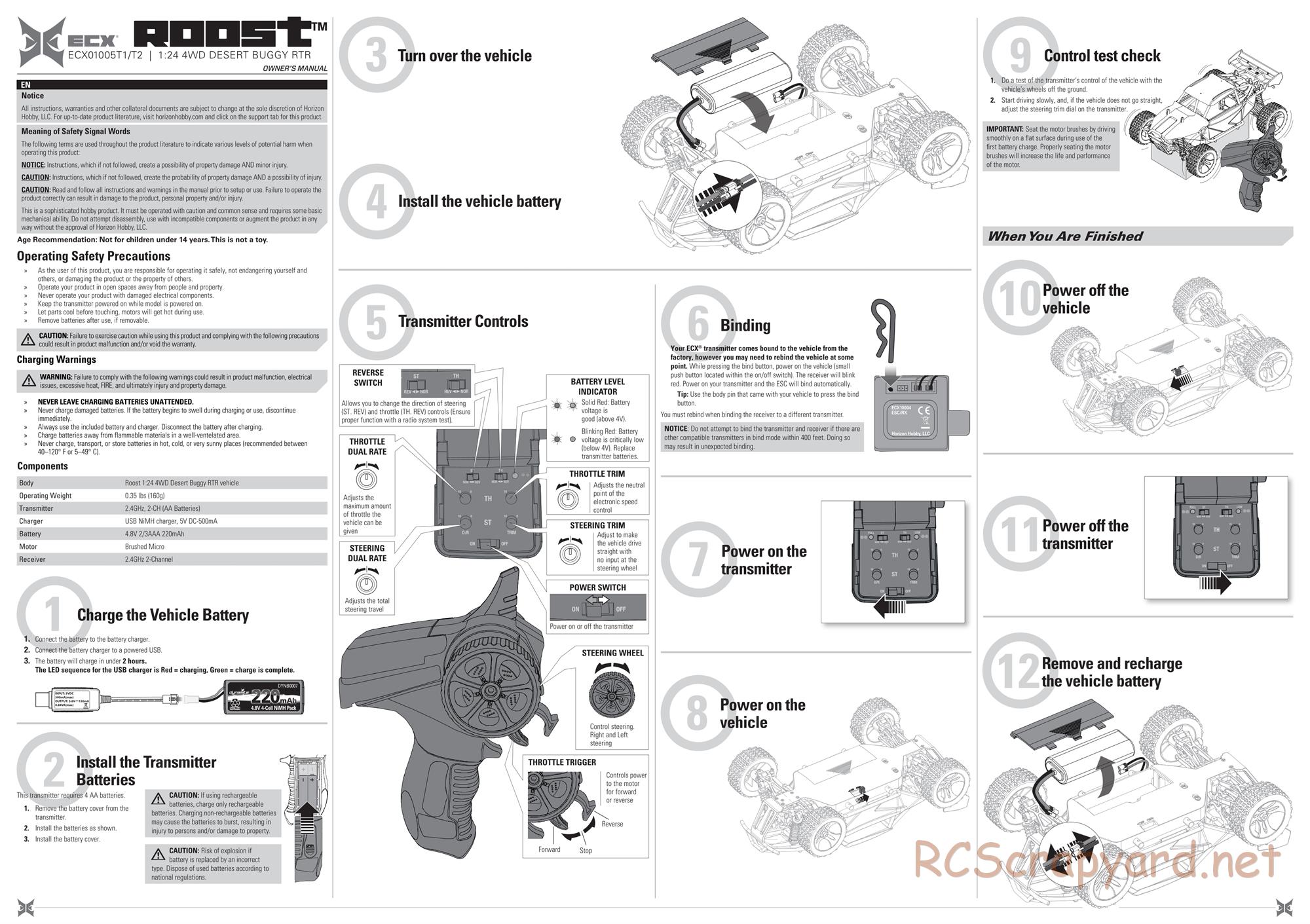 ECX - Roost 4WD - Manual - Page 1