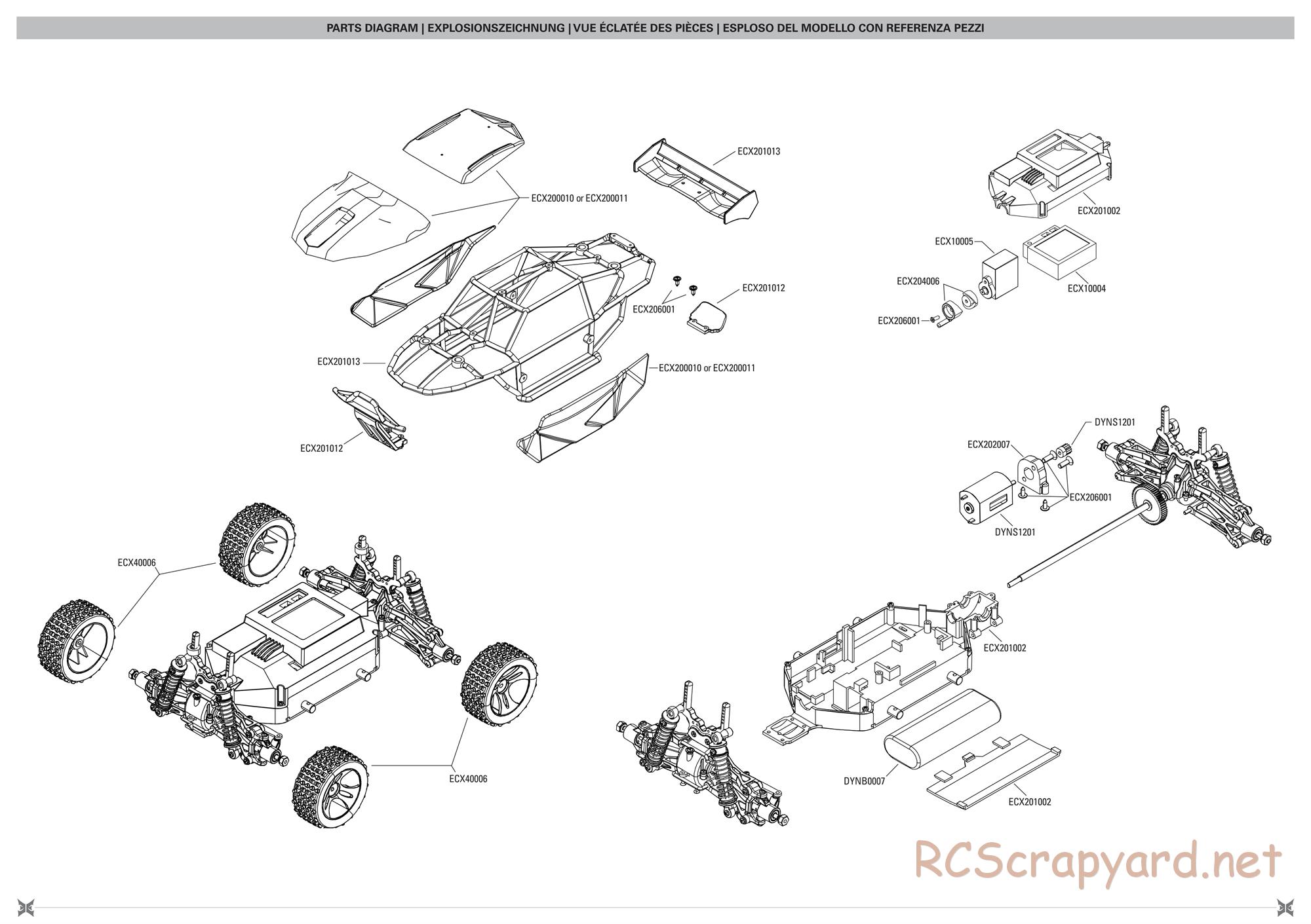 ECX - Roost 4WD - Exploded View - Page 1