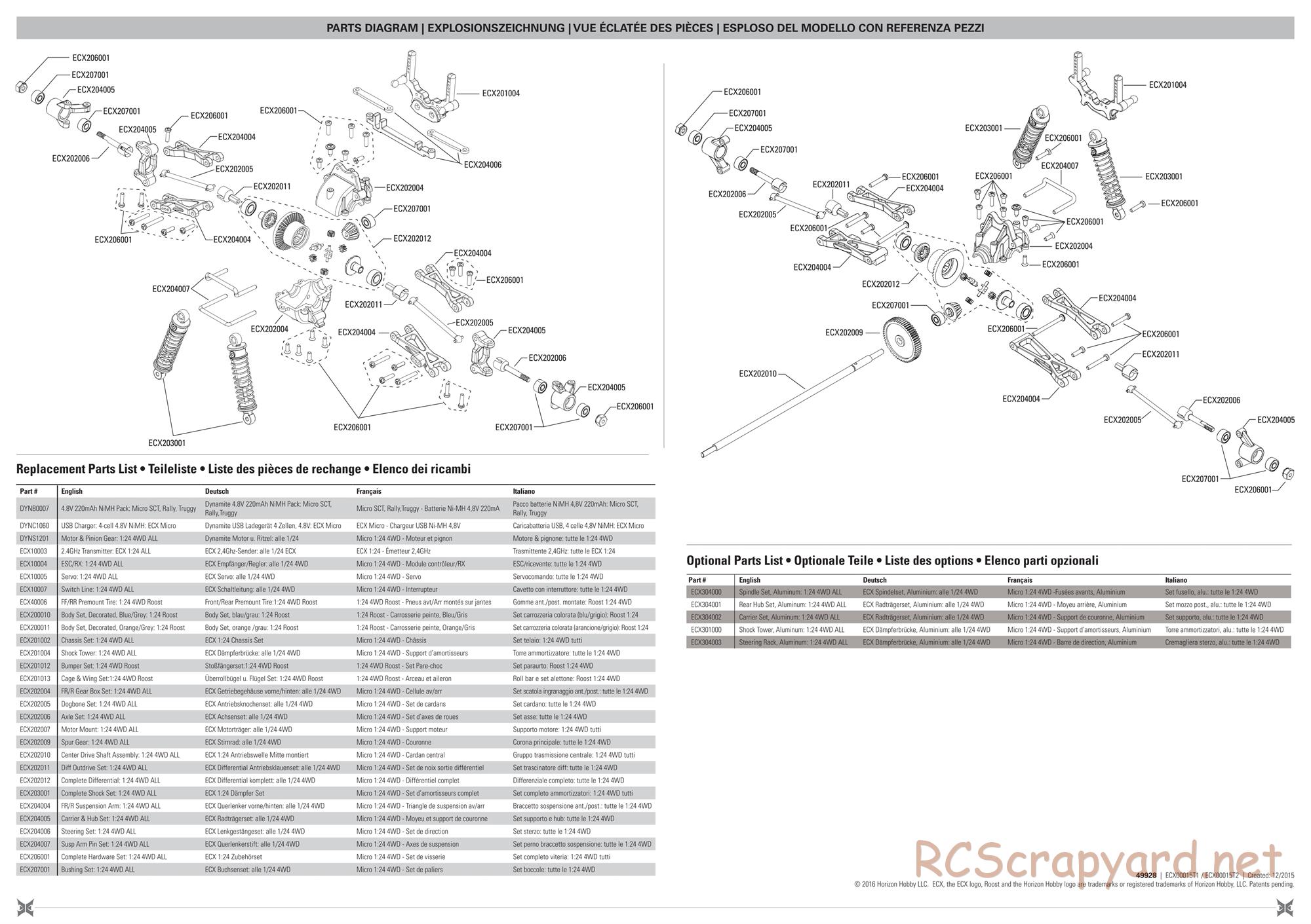 ECX - Roost 4WD - Exploded View - Page 2