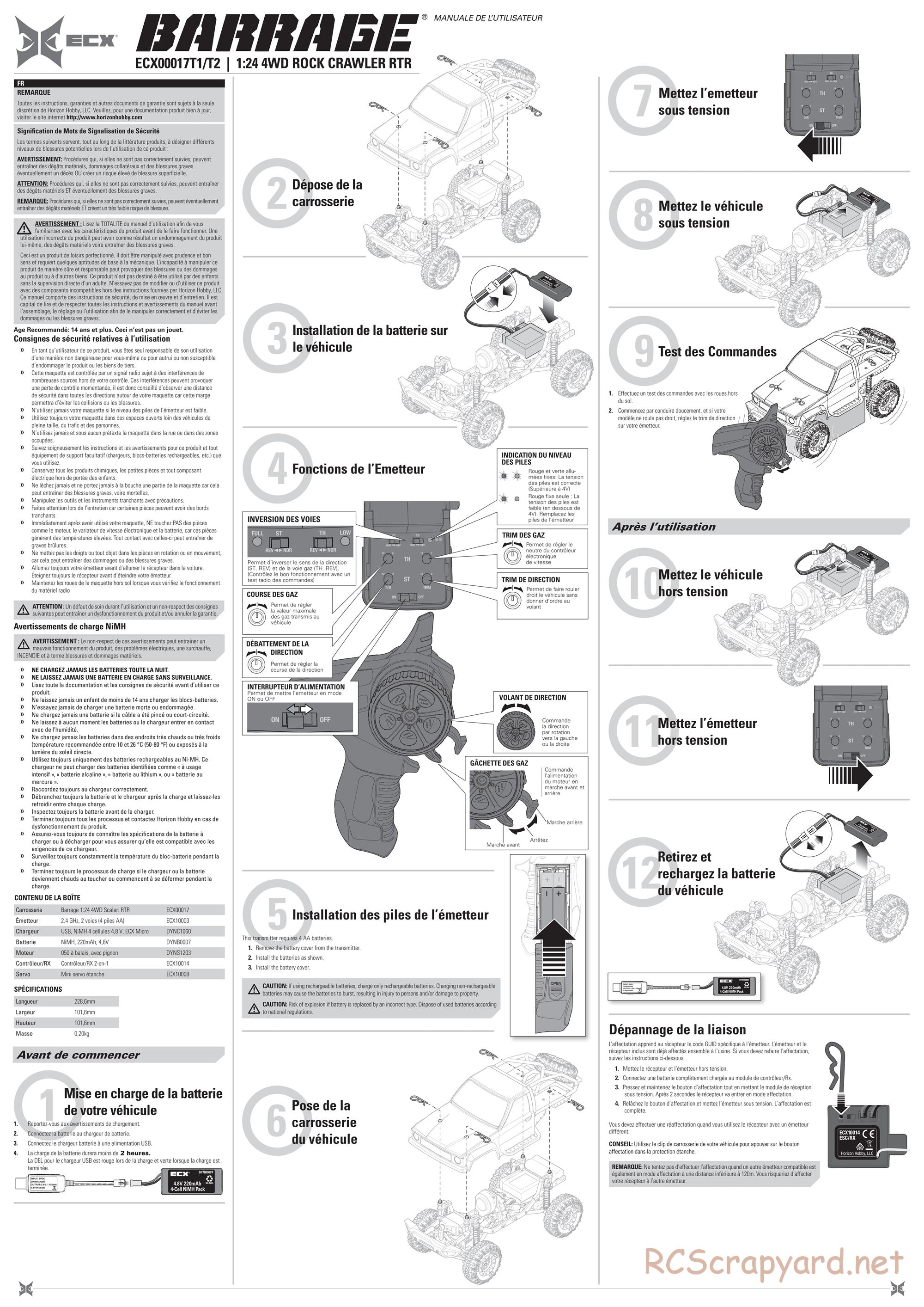 ECX - Barrage 4WD - Manual - Page 3