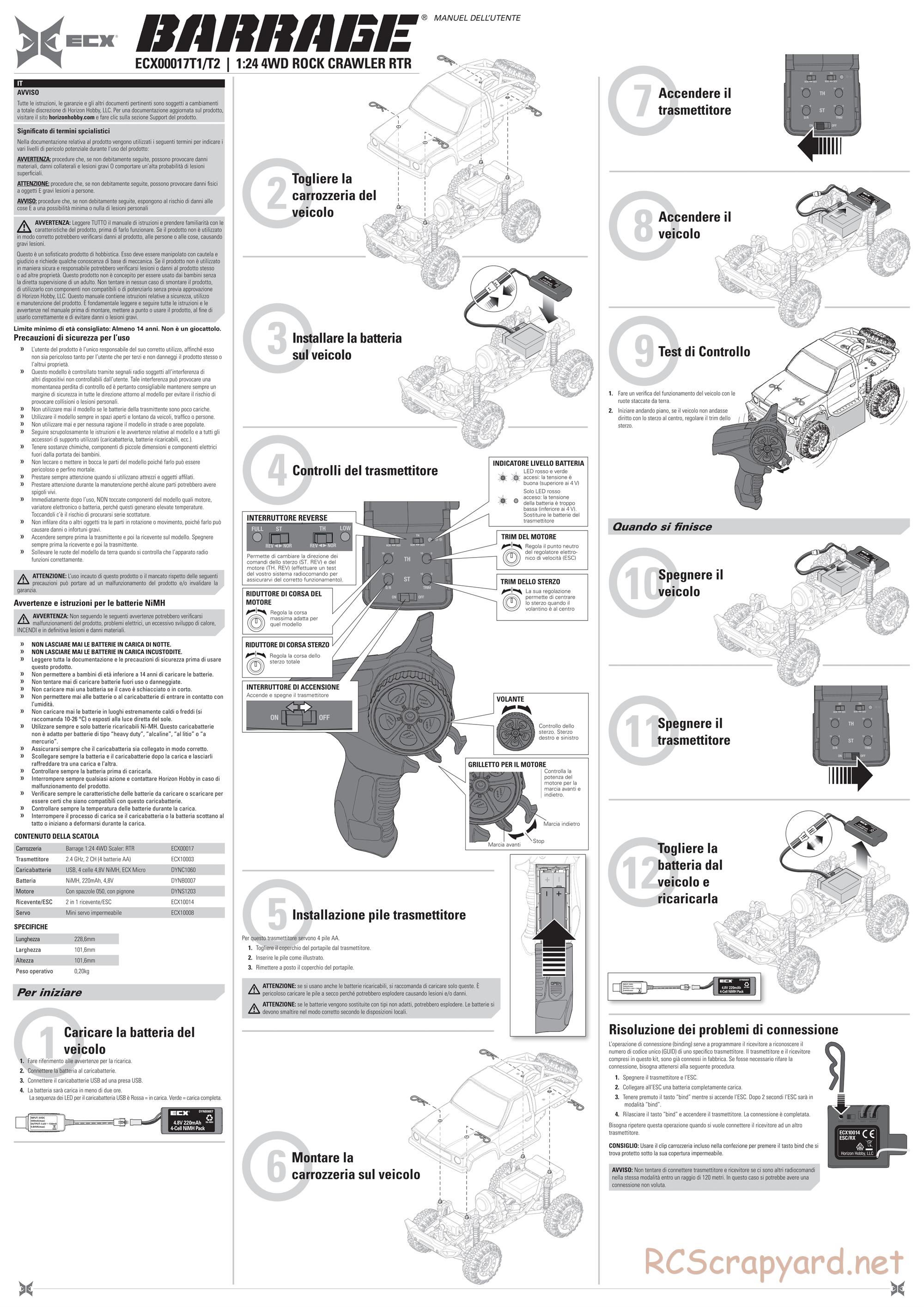 ECX - Barrage 4WD - Manual - Page 4
