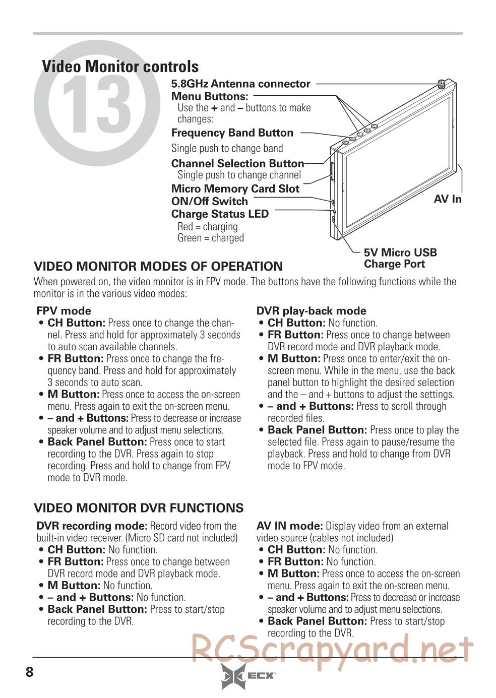 ECX - Barrage UV 4WD - Manual - Page 8