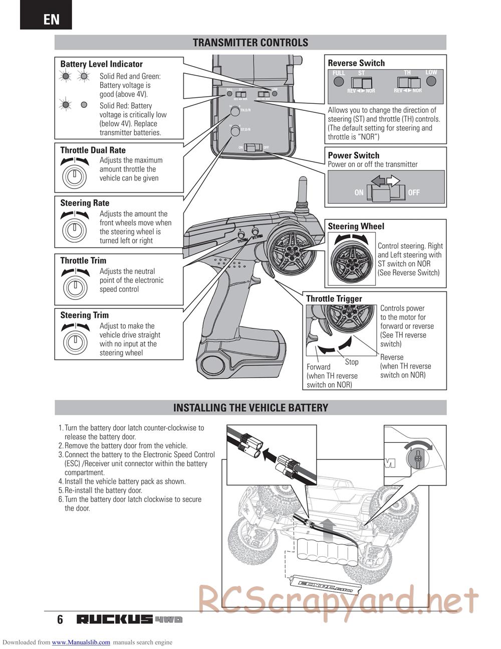 ECX - Ruckus 4WD - Manual - Page 6
