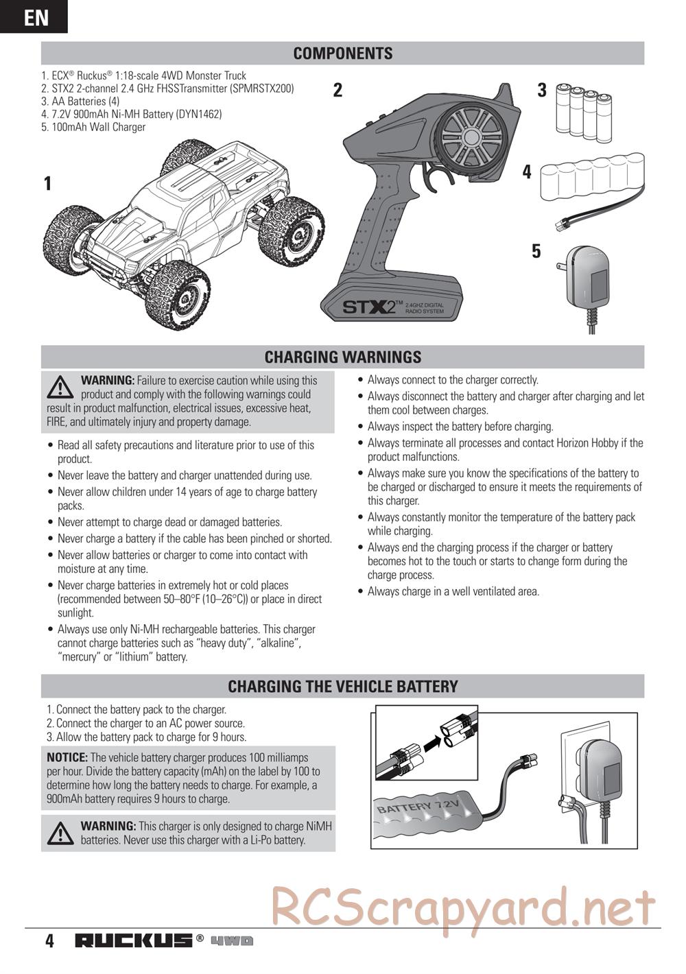 ECX - Ruckus 4WD - Manual - Page 4