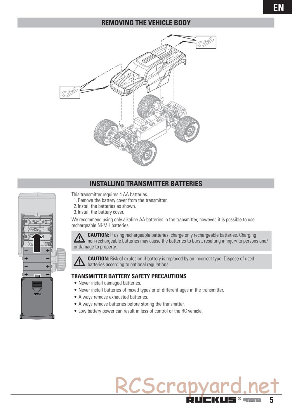 ECX - Ruckus 4WD - Manual - Page 5