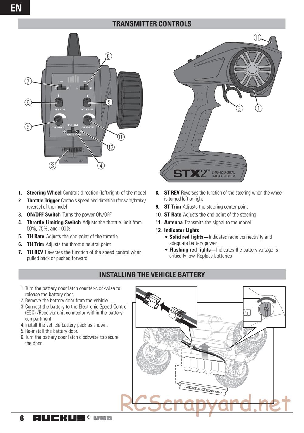 ECX - Ruckus 4WD - Manual - Page 6