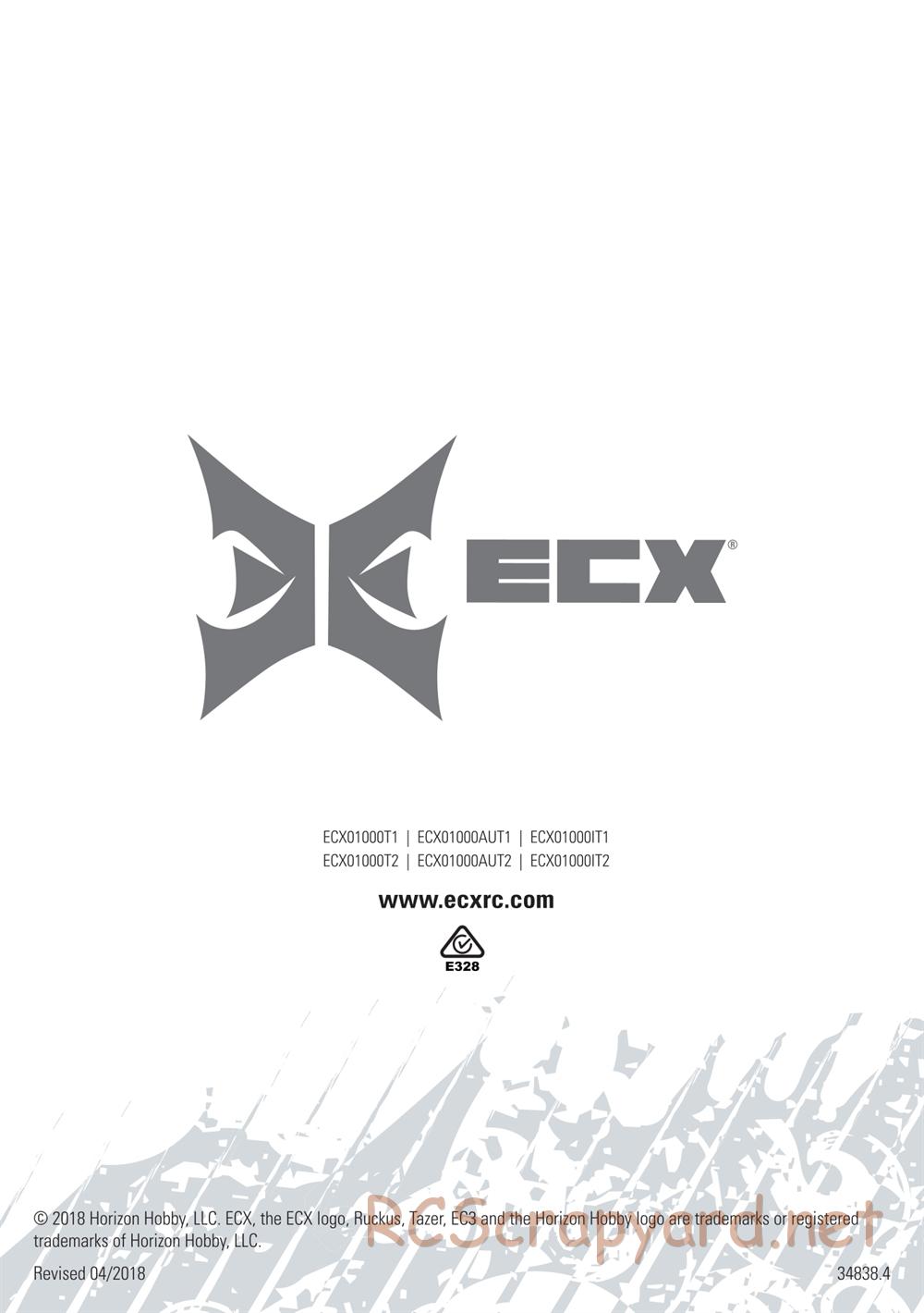 ECX - Ruckus 4WD - Manual - Page 17