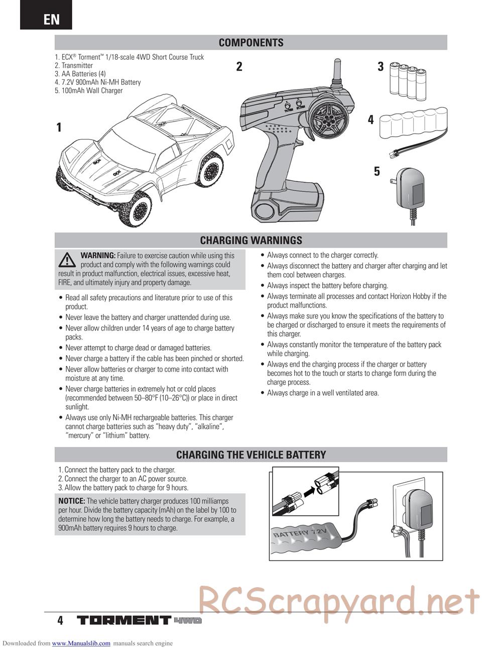 ECX - Torment 4WD (2013) - Manual - Page 4