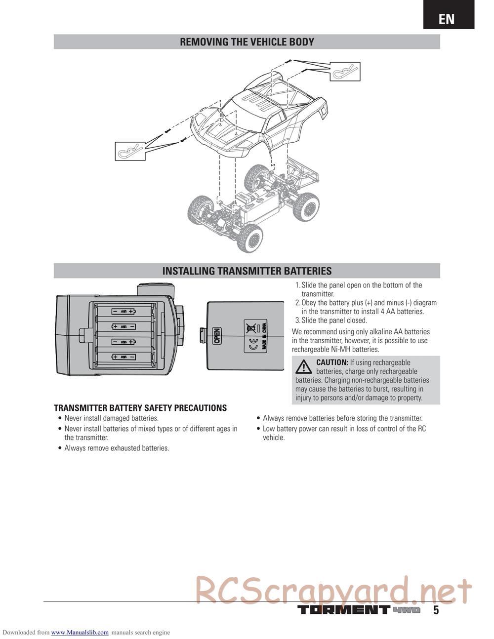 ECX - Torment 4WD (2013) - Manual - Page 5