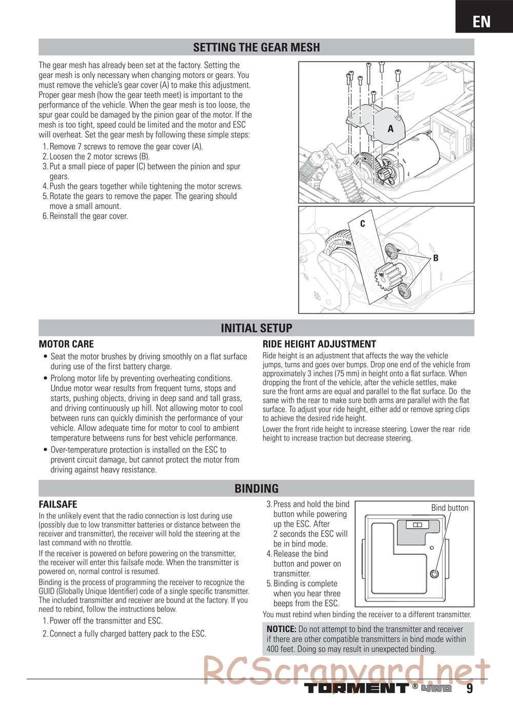 ECX - Torment 4WD - Manual - Page 9