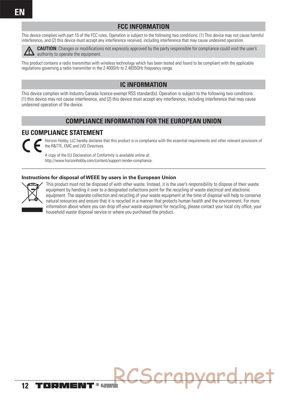 ECX - Torment 4WD - Manual - Page 12